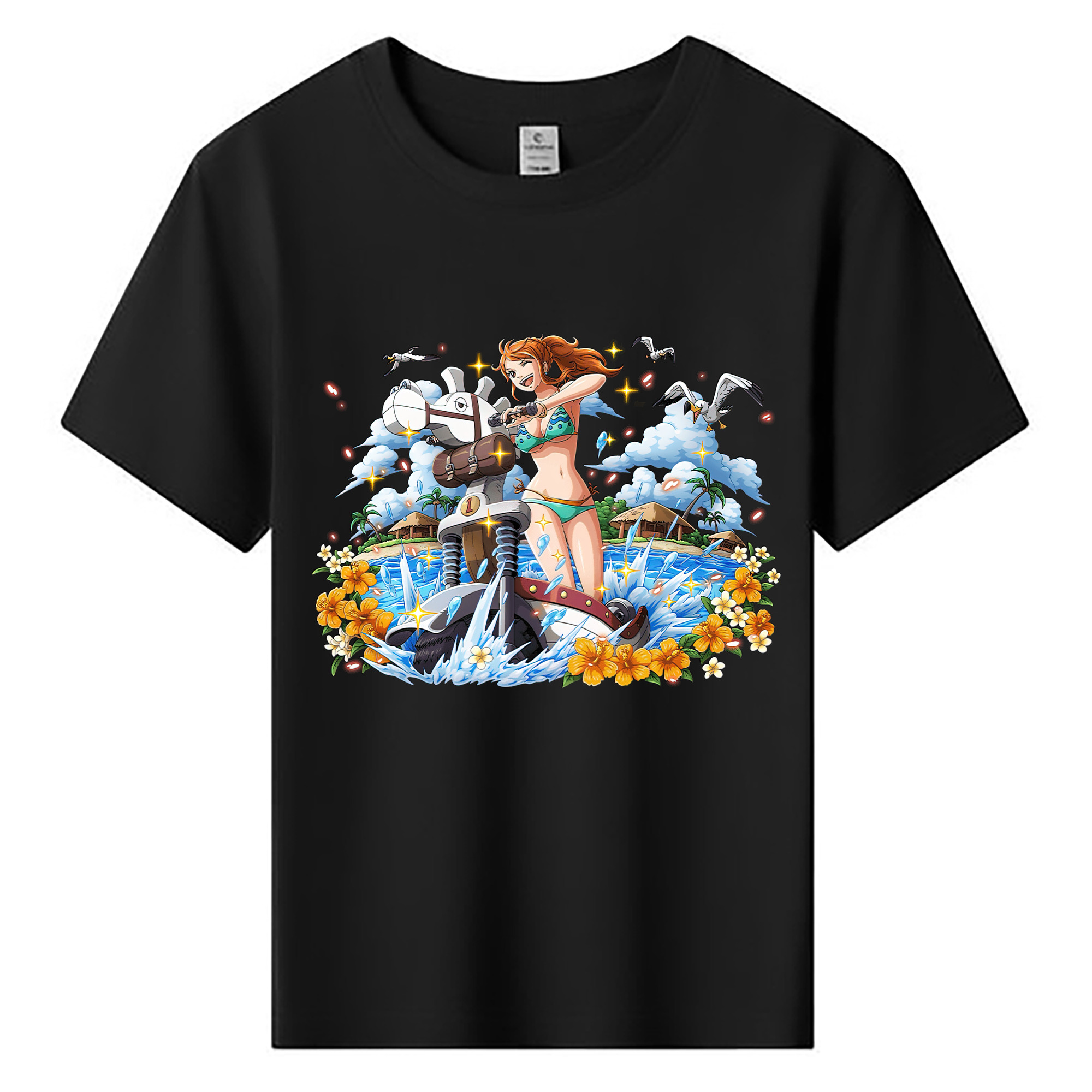 （画像用） ワンピース ナミ ONE PIECE Nami 綿100％キッズTシャツ（フロントプリント）