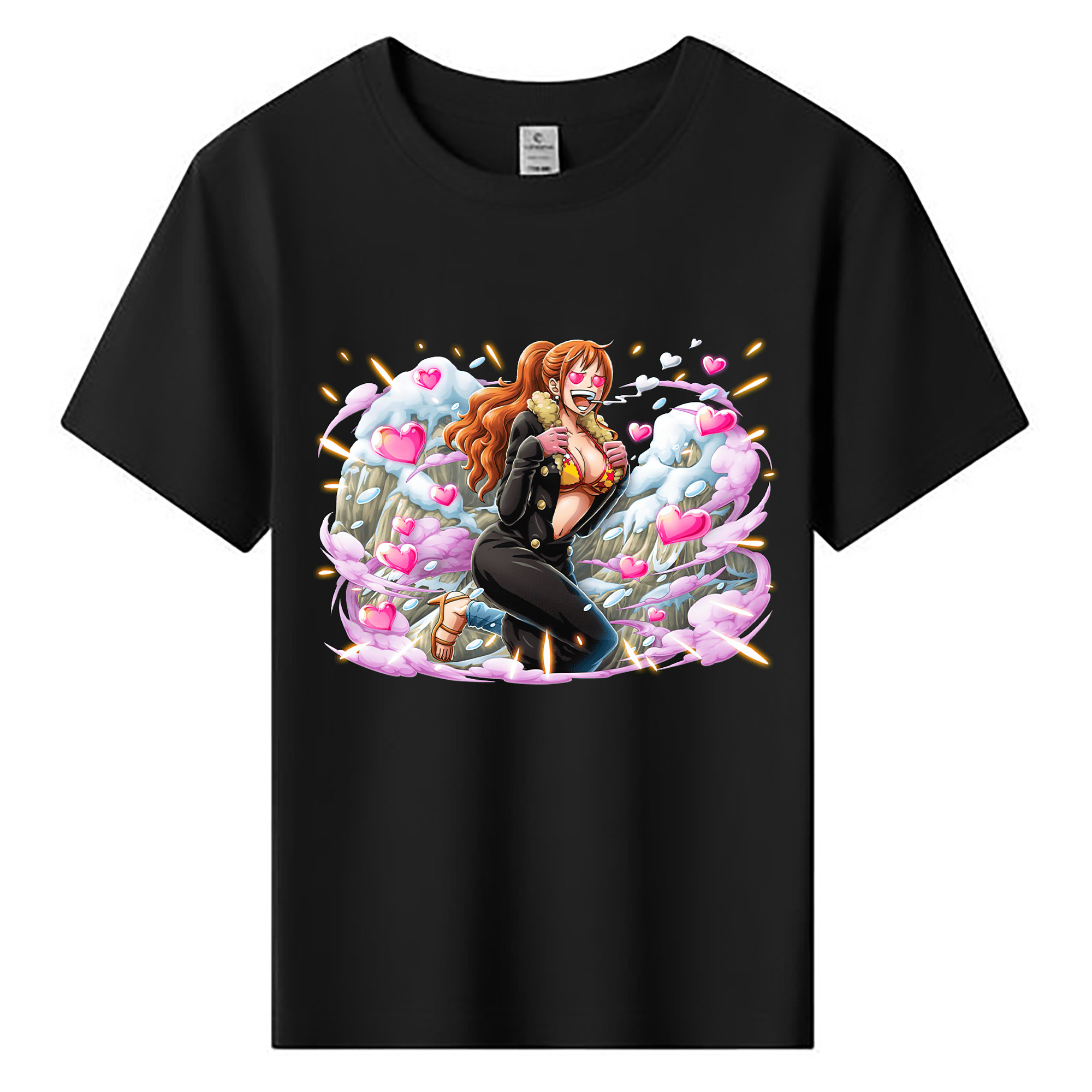 （画像用） ワンピース ナミ ONE PIECE Nami 綿100％キッズTシャツ（フロントプリント）