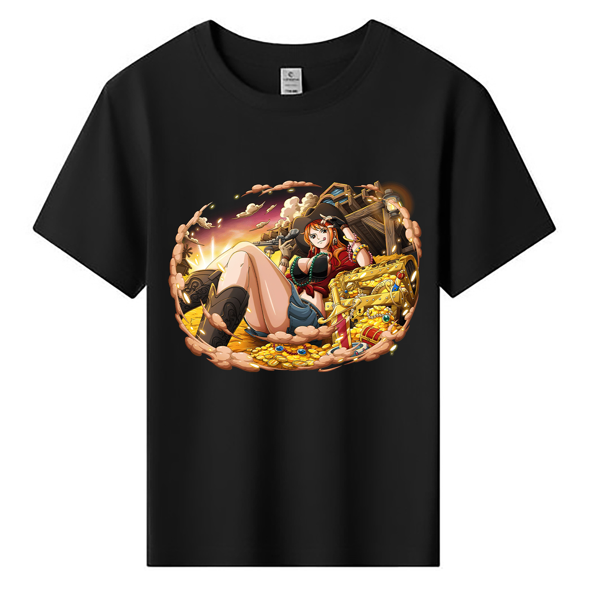 （画像用） ワンピース ナミ ONE PIECE Nami 綿100％キッズTシャツ（フロントプリント）