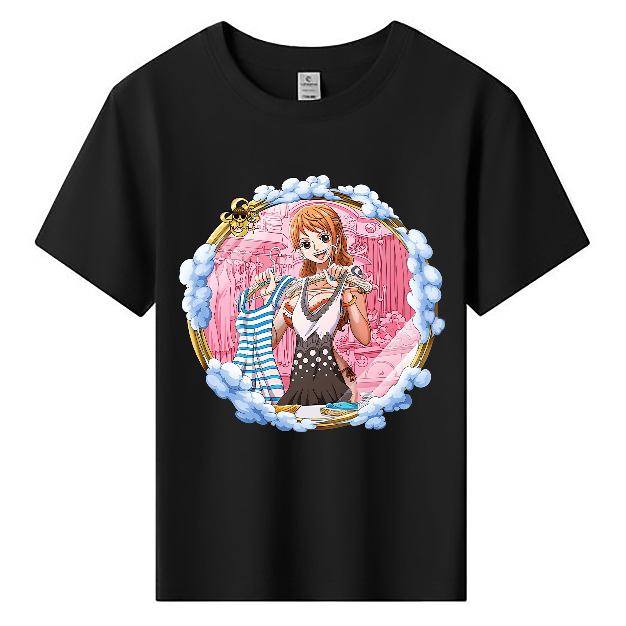 （画像用） ワンピース ナミ ONE PIECE Nami 綿100％キッズTシャツ（フロントプリント）