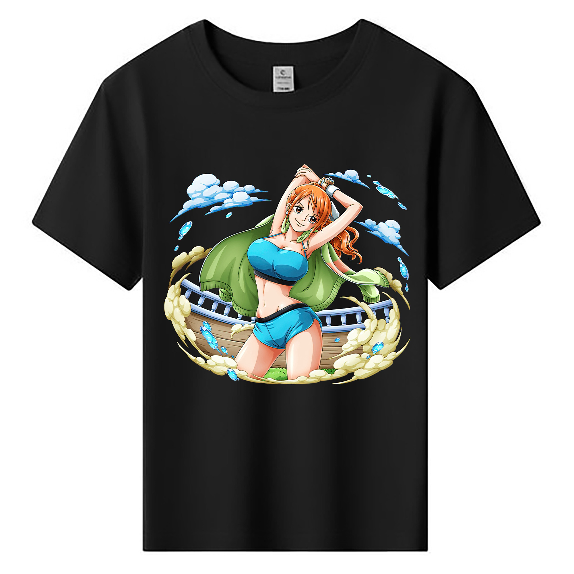 （画像用） ワンピース ナミ ONE PIECE Nami 綿100％キッズTシャツ（フロントプリント）