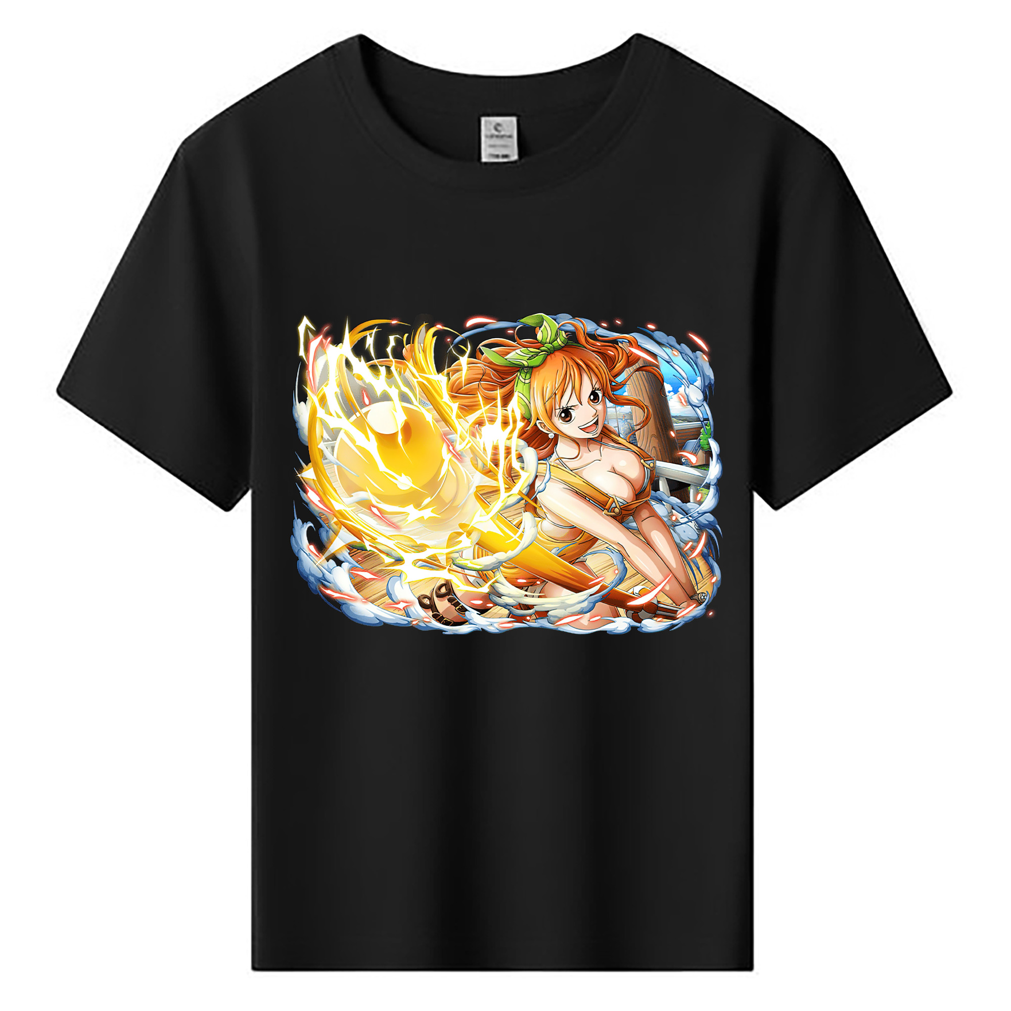 （画像用） ワンピース ナミ ONE PIECE Nami 綿100％キッズTシャツ（フロントプリント）