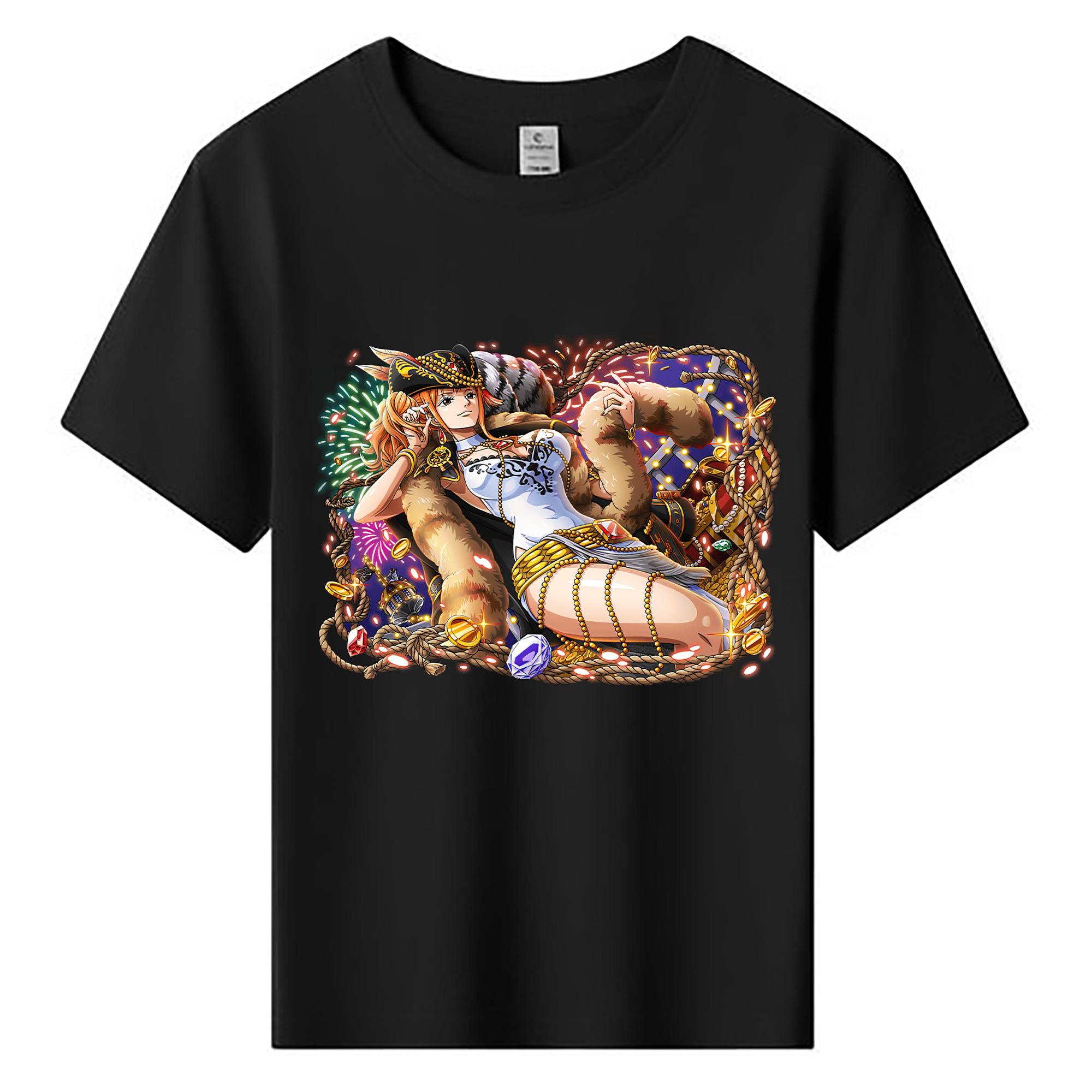 （画像用） ワンピース ナミ ONE PIECE Nami 綿100％キッズTシャツ（フロントプリント）