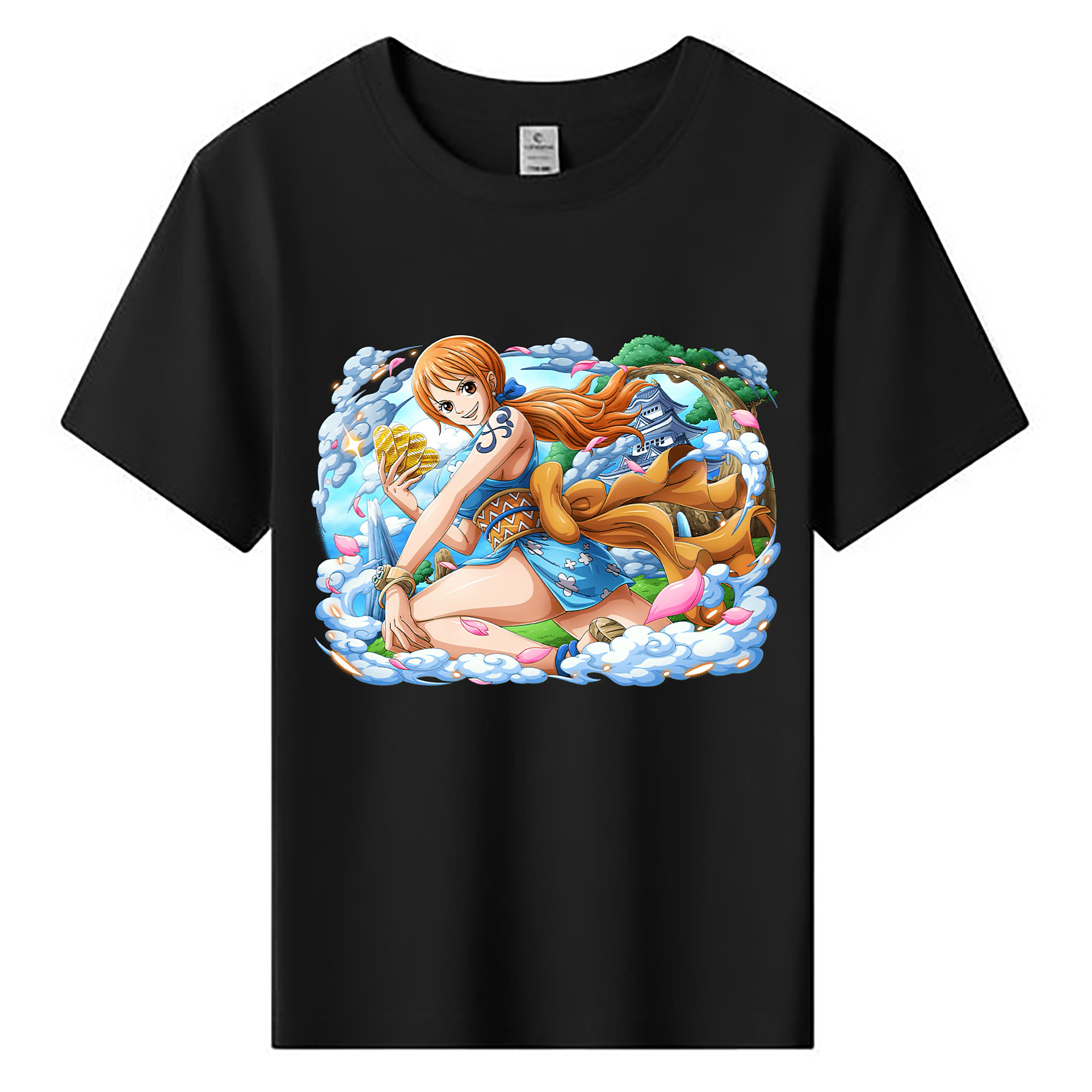 （画像用） ワンピース ナミ ONE PIECE Nami 綿100％キッズTシャツ（フロントプリント）
