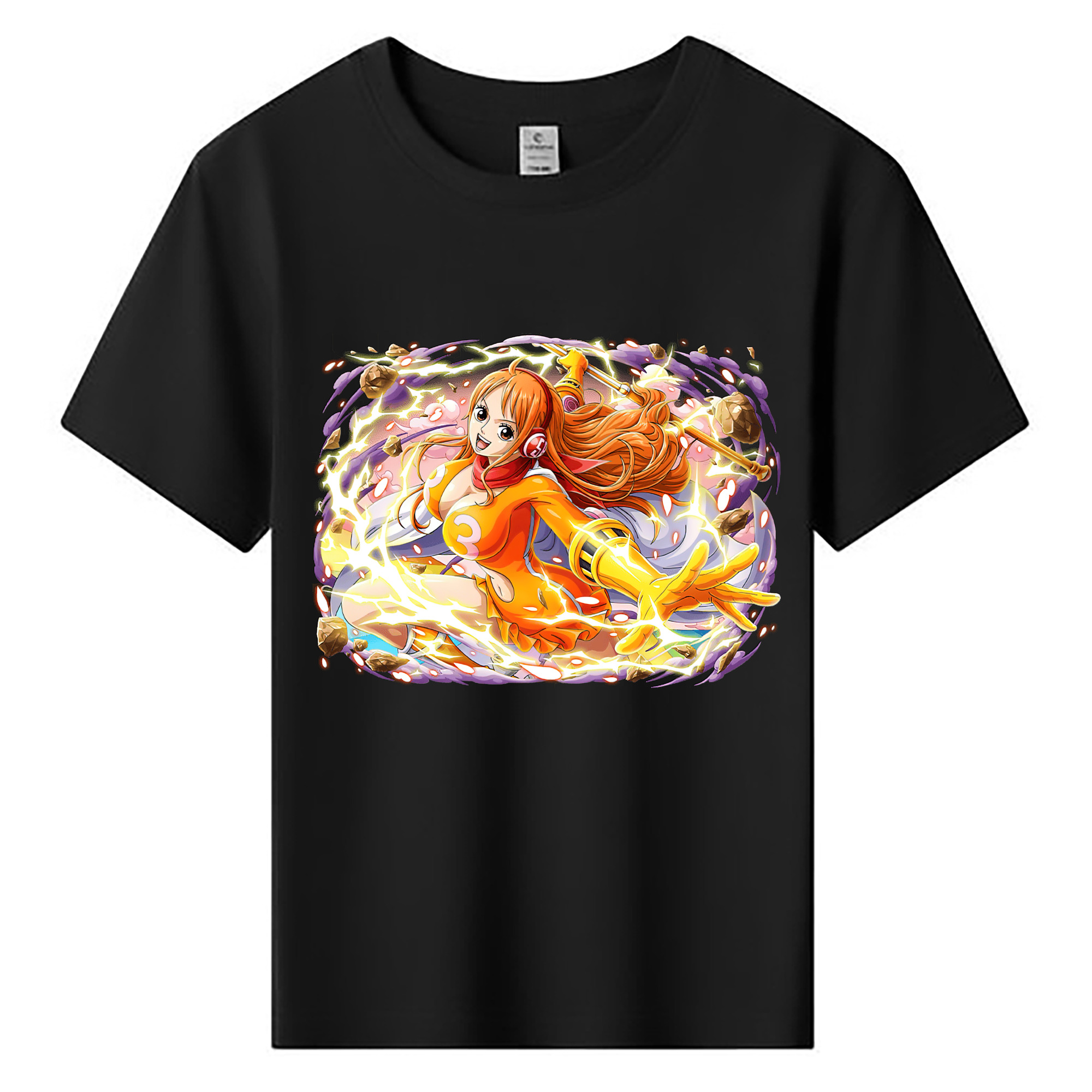 （画像用） ワンピース ナミ ONE PIECE Nami 綿100％キッズTシャツ（フロントプリント）