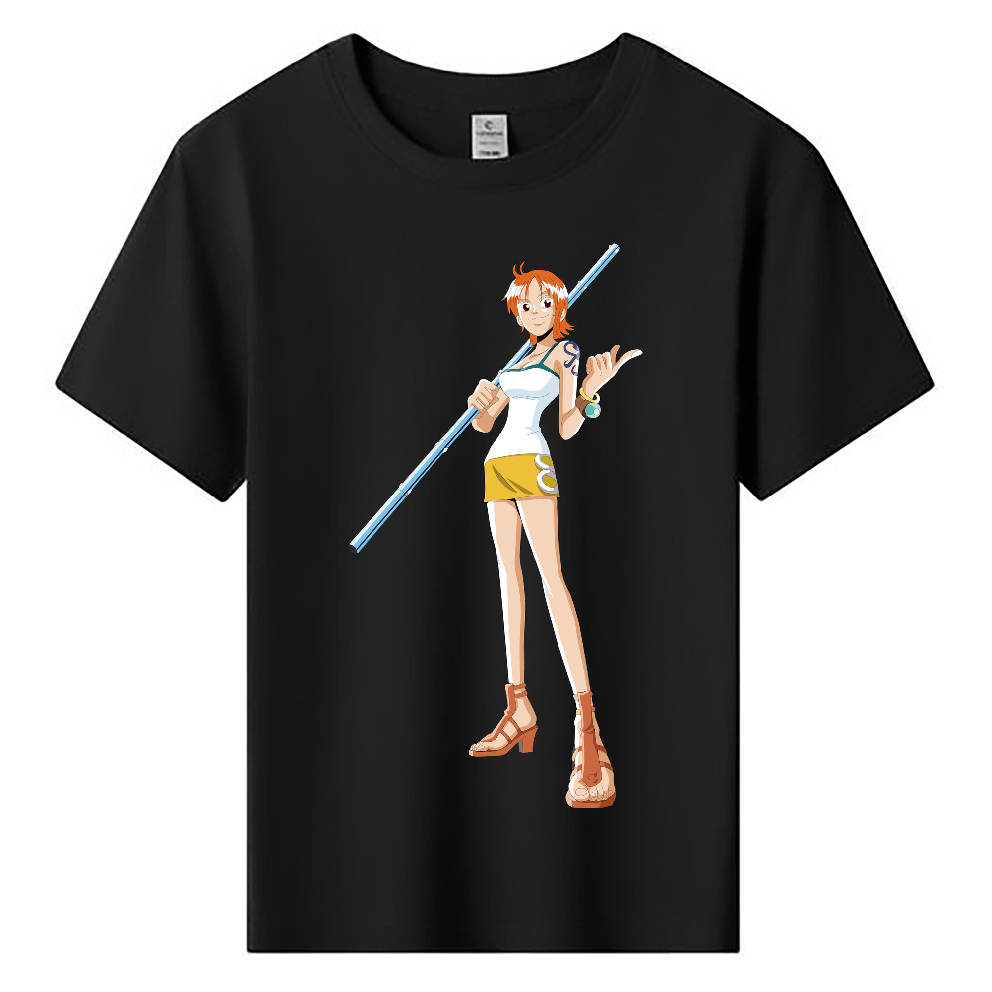 （画像用） ワンピース ナミ ONE PIECE Nami 綿100％キッズTシャツ（フロントプリント）