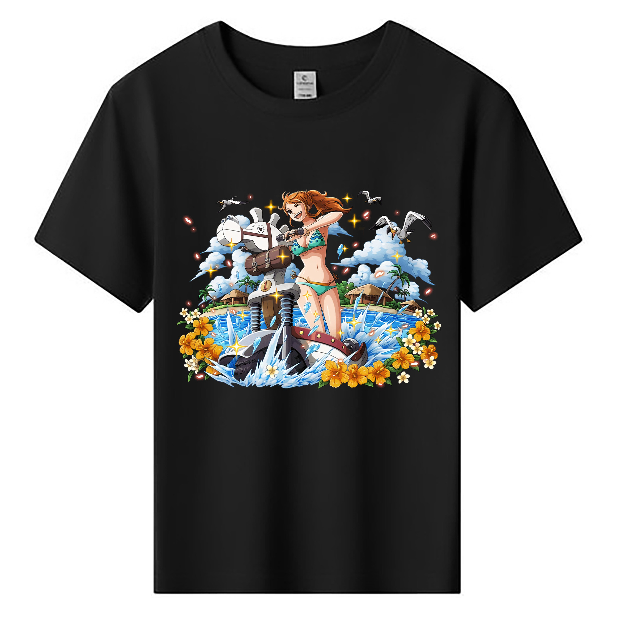 （画像用） ワンピース ナミ ONE PIECE Nami 綿100％キッズTシャツ（フロントプリント）