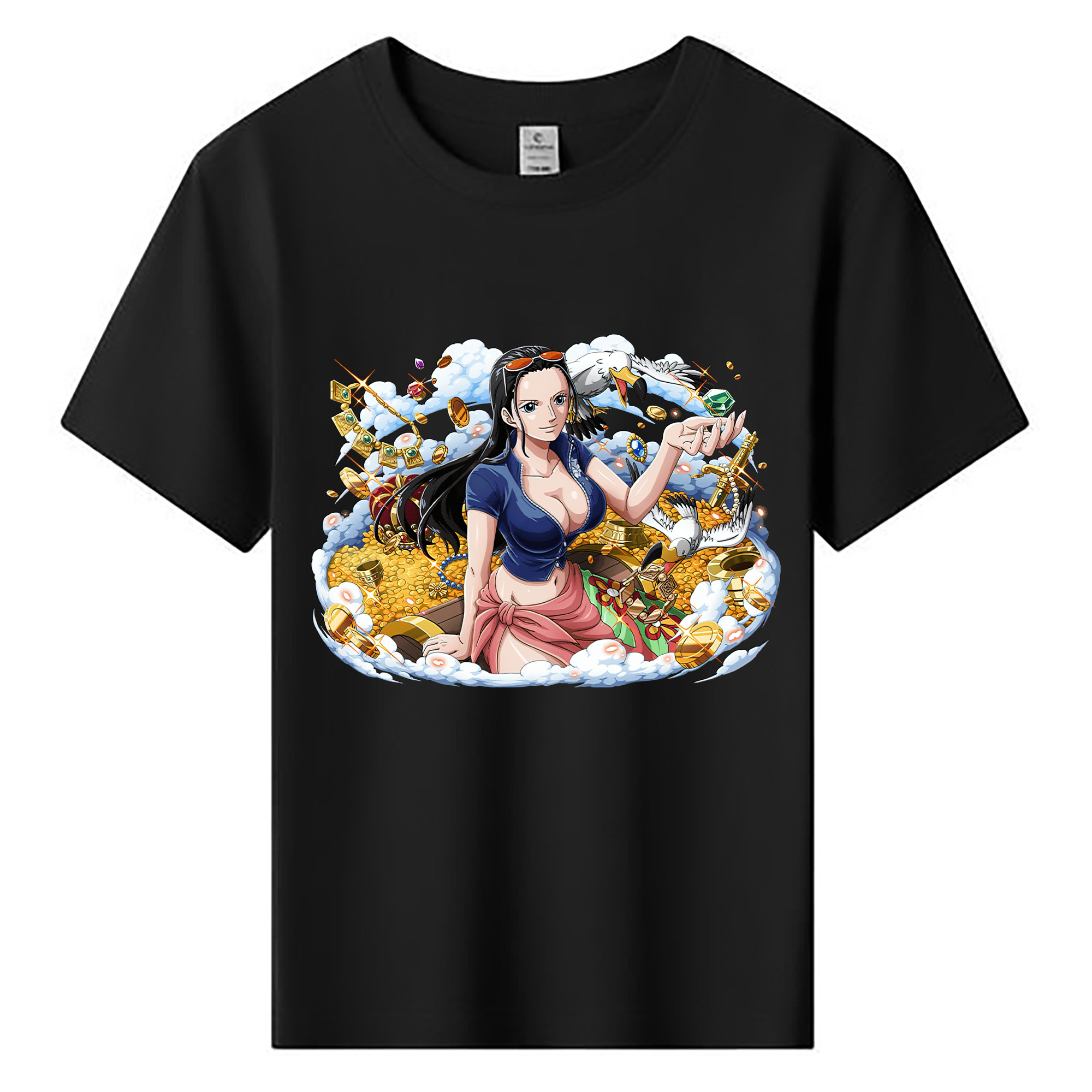 ワンピース ニコ・ロビン ONE PIECE Nico Robin 綿100％キッズTシャツ（フロントプリント）