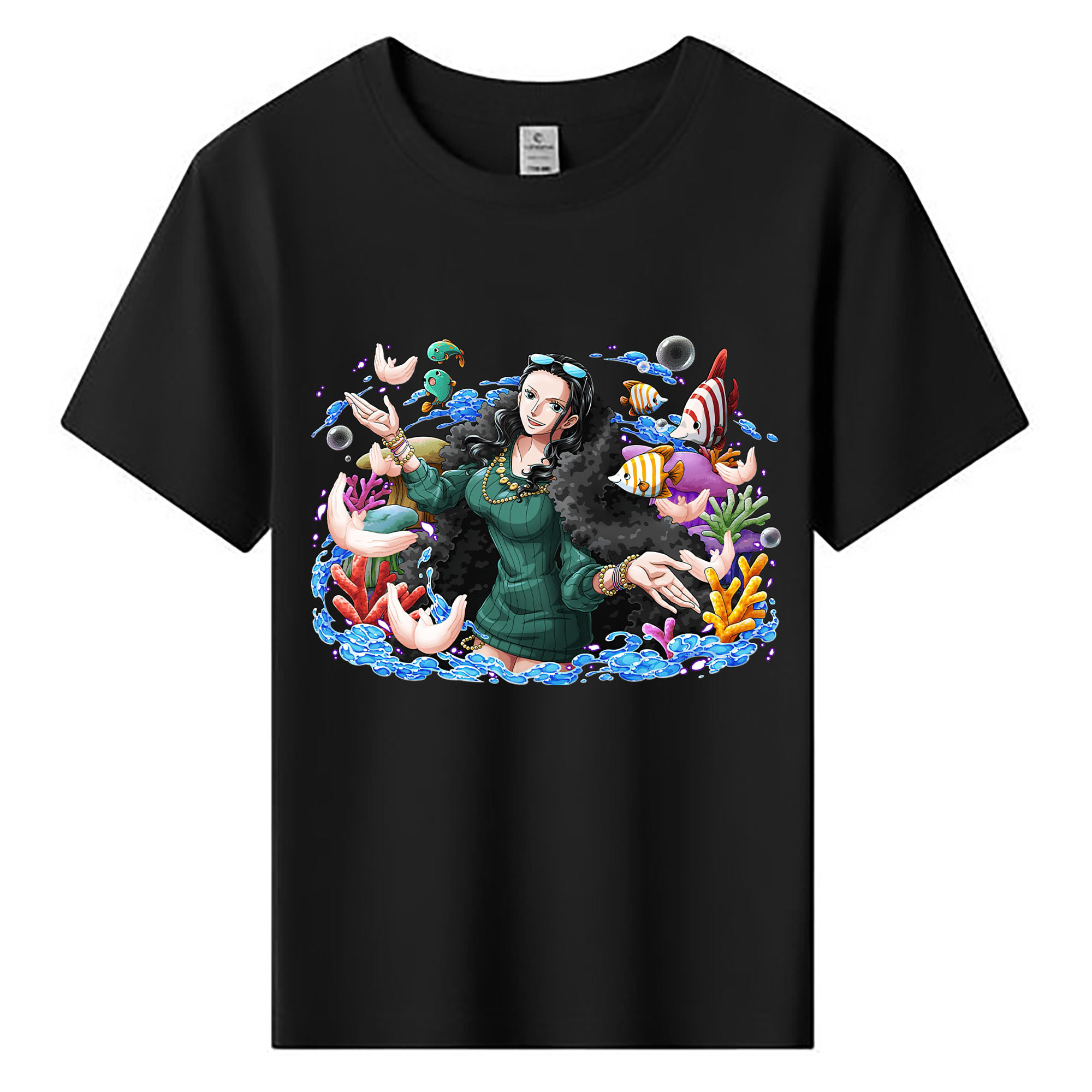 ワンピース ニコ・ロビン ONE PIECE Nico Robin 綿100％キッズTシャツ（フロントプリント）
