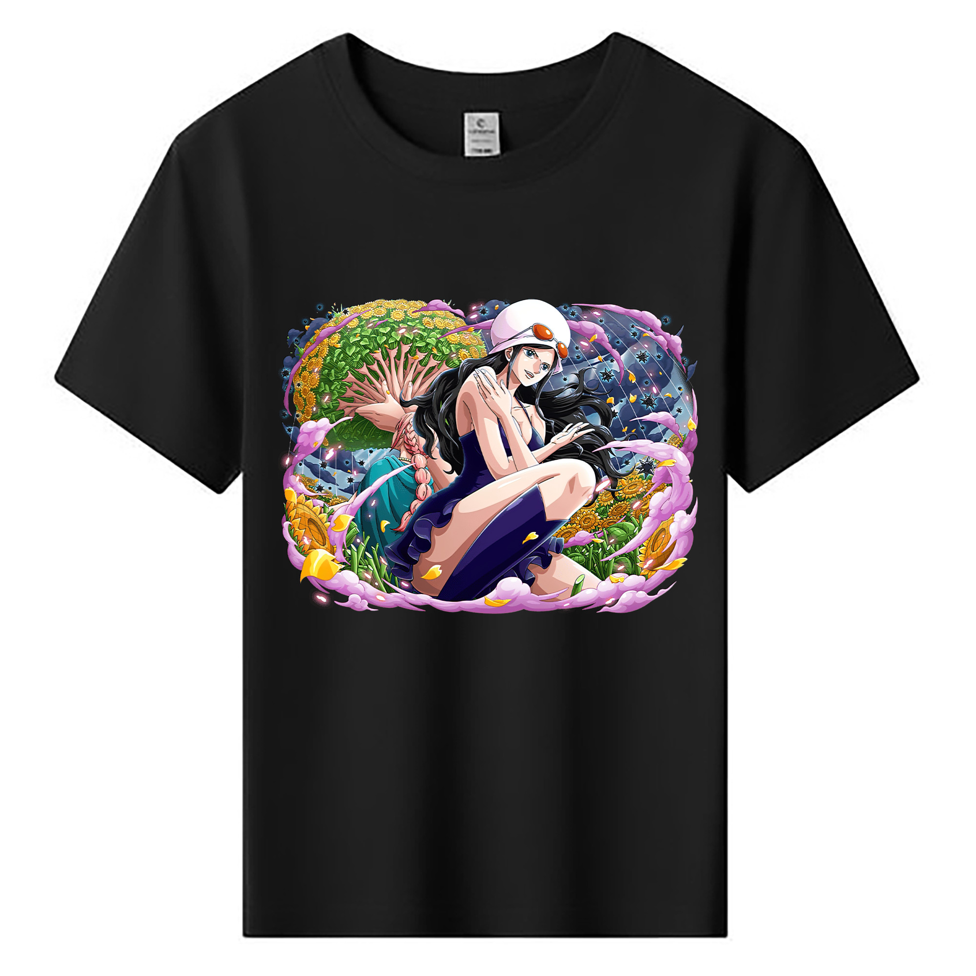 ワンピース ニコ・ロビン ONE PIECE Nico Robin 綿100％キッズTシャツ（フロントプリント）