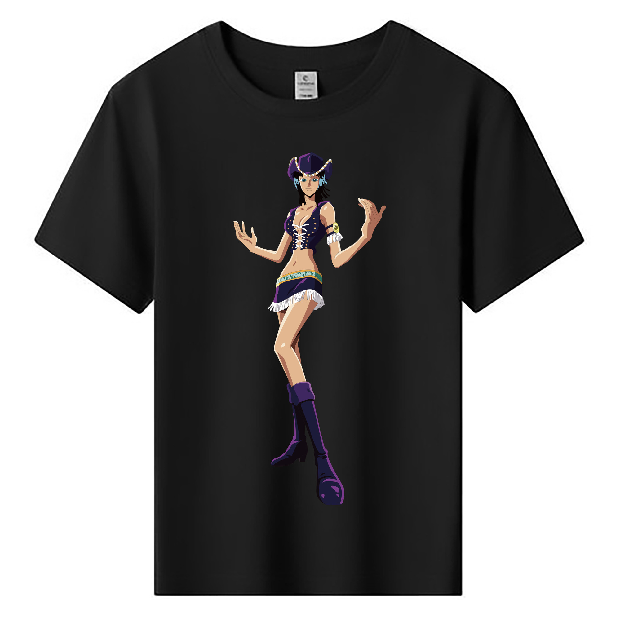 ワンピース ニコ・ロビン ONE PIECE Nico Robin 綿100％キッズTシャツ（フロントプリント）