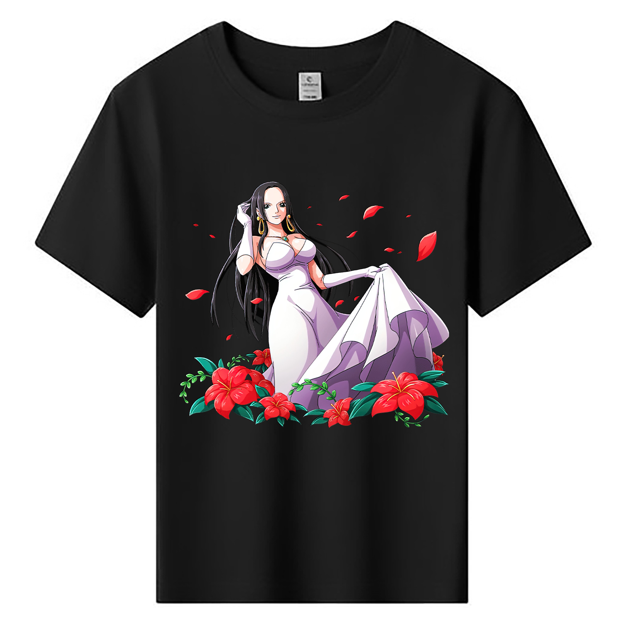 ワンピース ボア・ハンコック ONE PIECE Boa·Hancock 綿100％キッズTシャツ（フロントプリント）