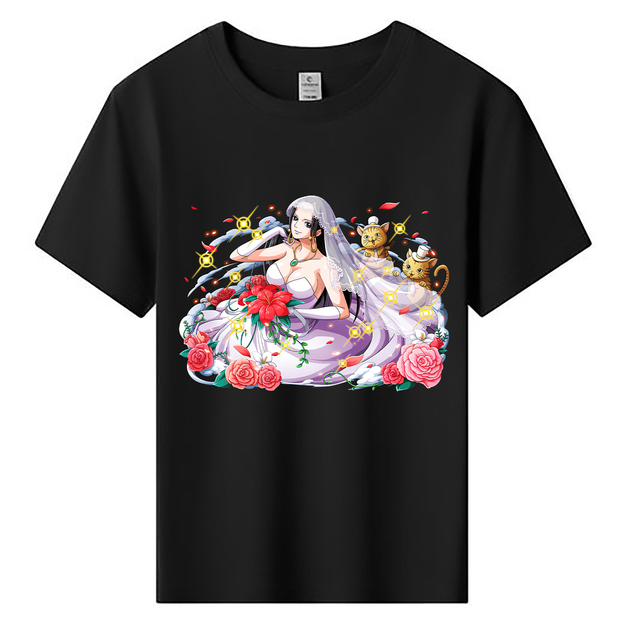 ワンピース ボア・ハンコック ONE PIECE Boa·Hancock 綿100％キッズTシャツ（フロントプリント）