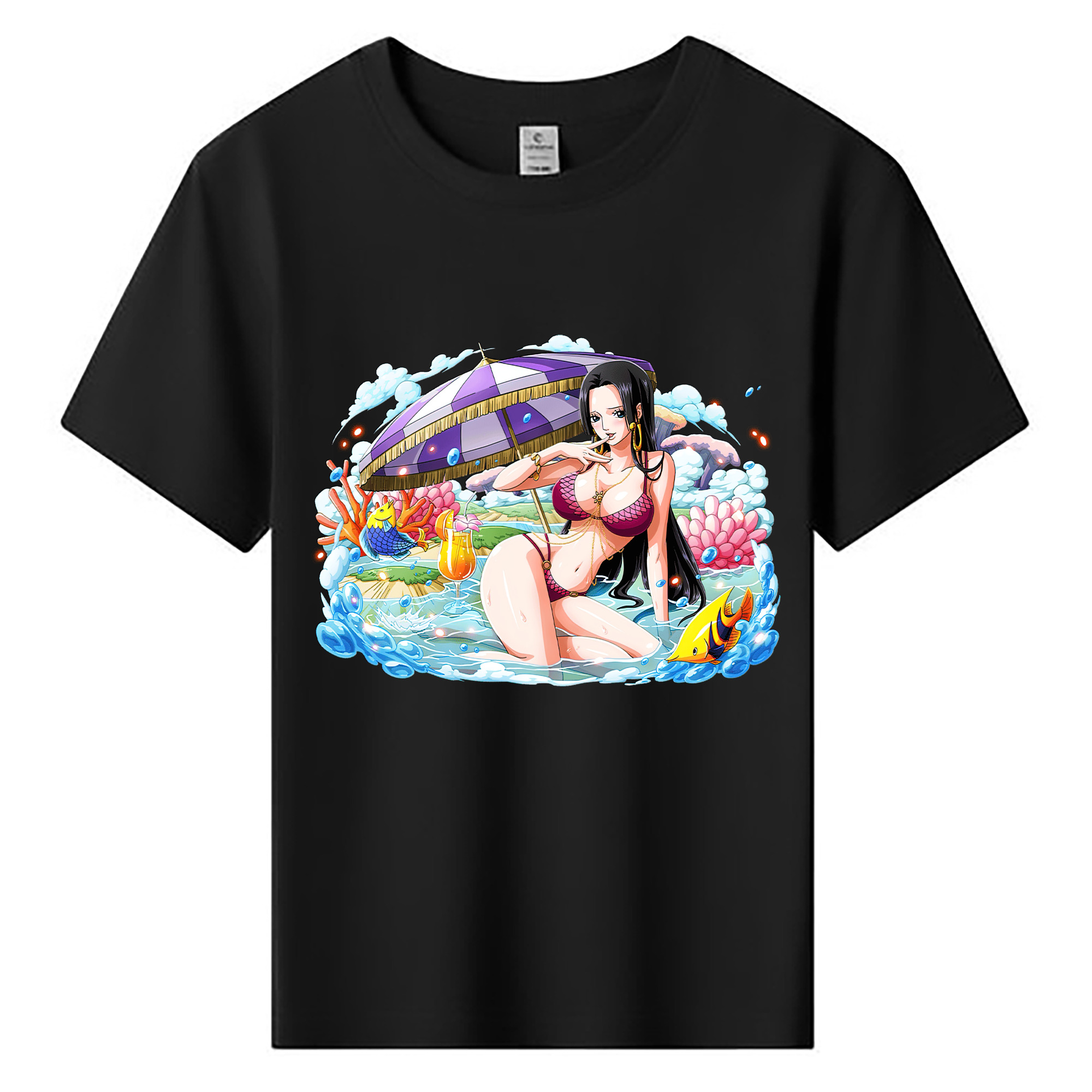 ワンピース ボア・ハンコック ONE PIECE Boa·Hancock 綿100％キッズTシャツ（フロントプリント）
