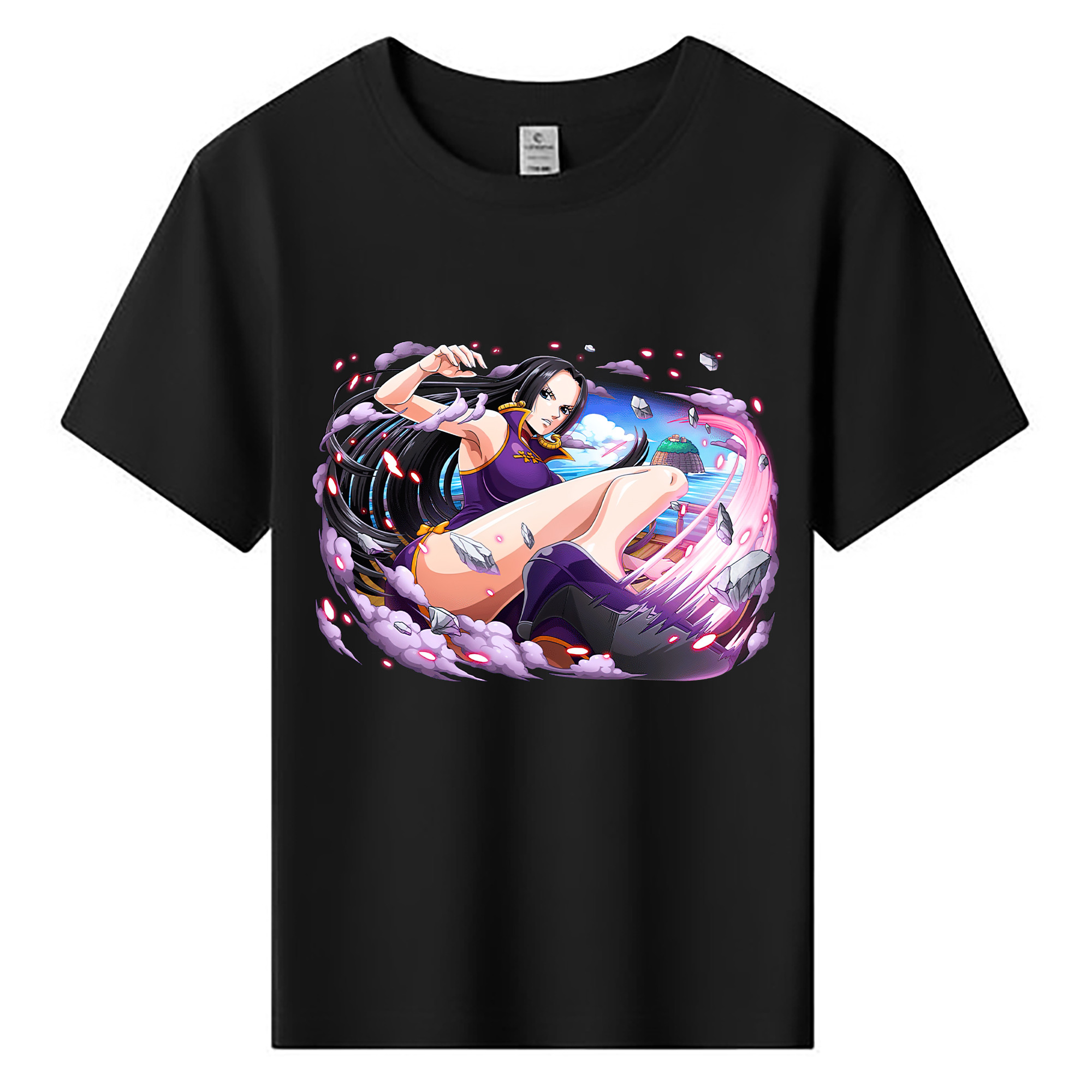 ワンピース ボア・ハンコック ONE PIECE Boa·Hancock 綿100％キッズTシャツ（フロントプリント）