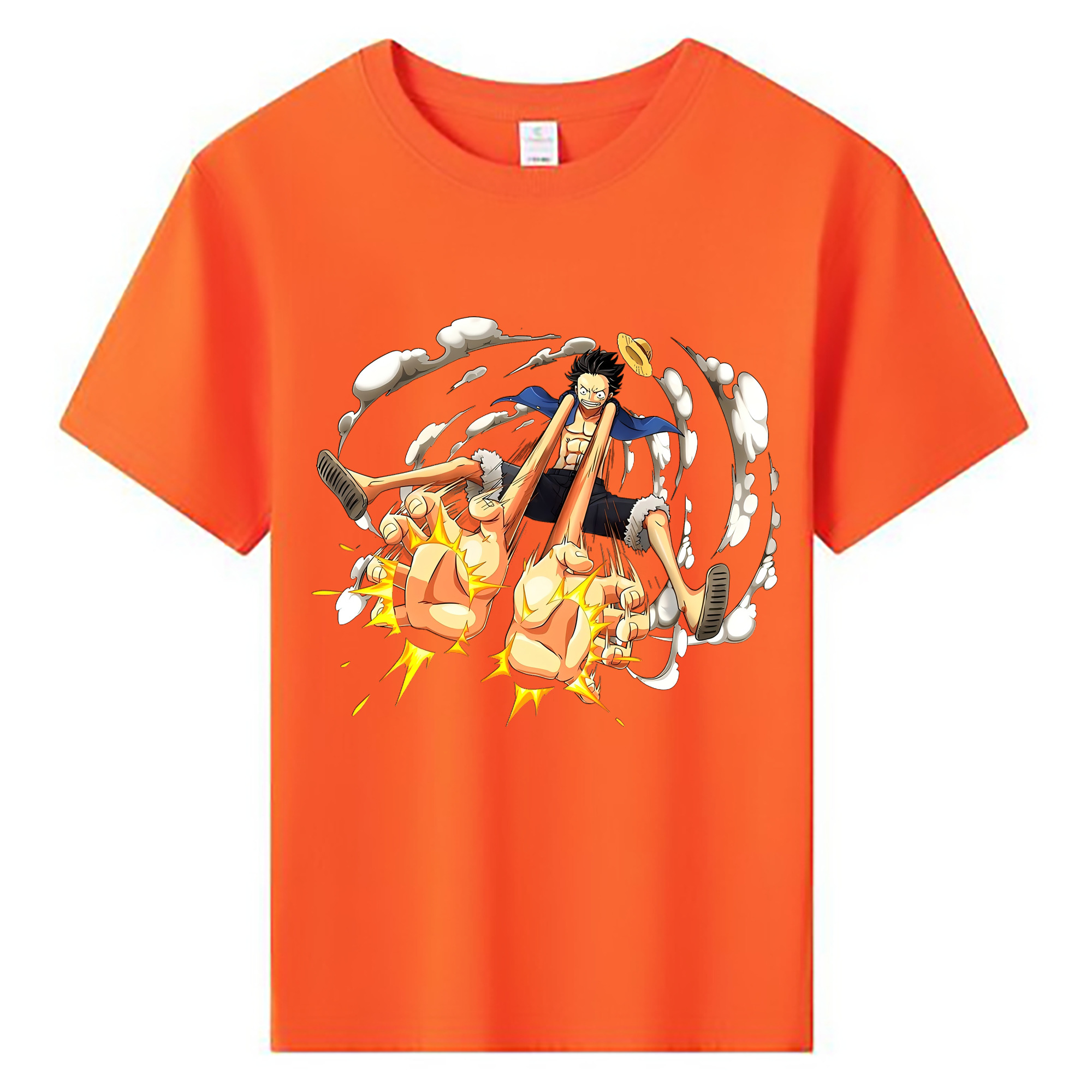 （画像用） ワンピース モンキー・D・ルフィ ONE PIECE Monkey D. Luffy 綿100％キッズTシャツ（フロントプリント）