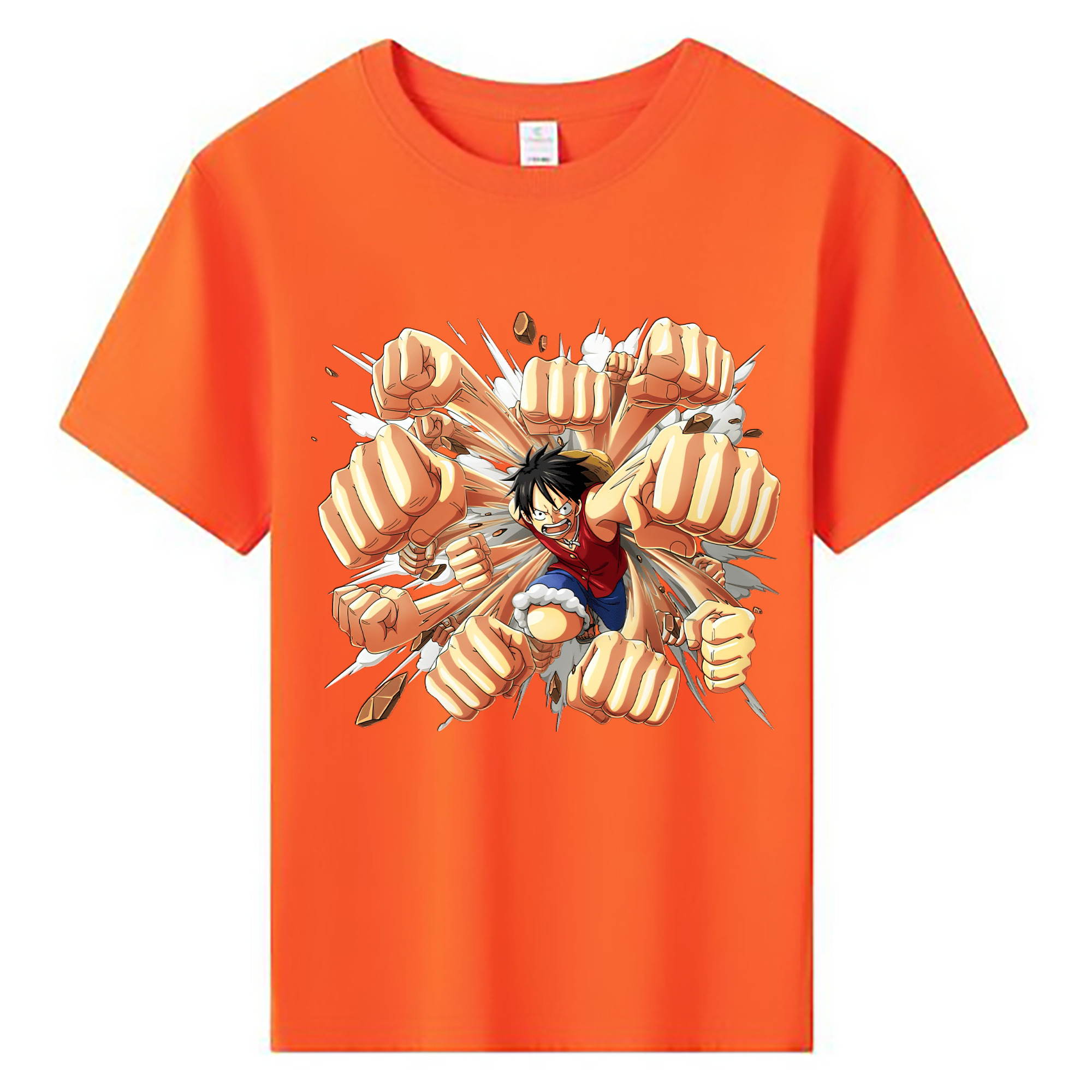 （画像用） ワンピース モンキー・D・ルフィ ONE PIECE Monkey D. Luffy 綿100％キッズTシャツ（フロントプリント）