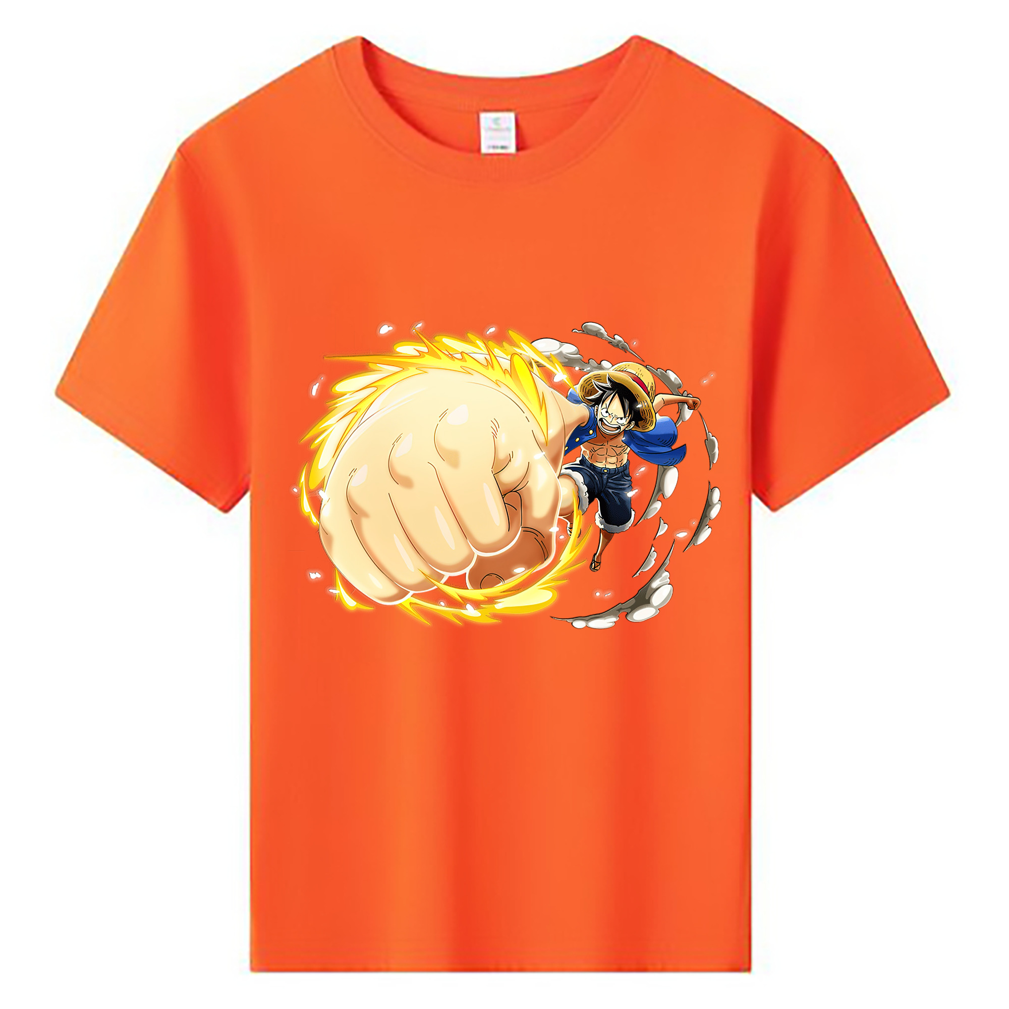 （画像用） ワンピース モンキー・D・ルフィ ONE PIECE Monkey D. Luffy 綿100％キッズTシャツ（フロントプリント）
