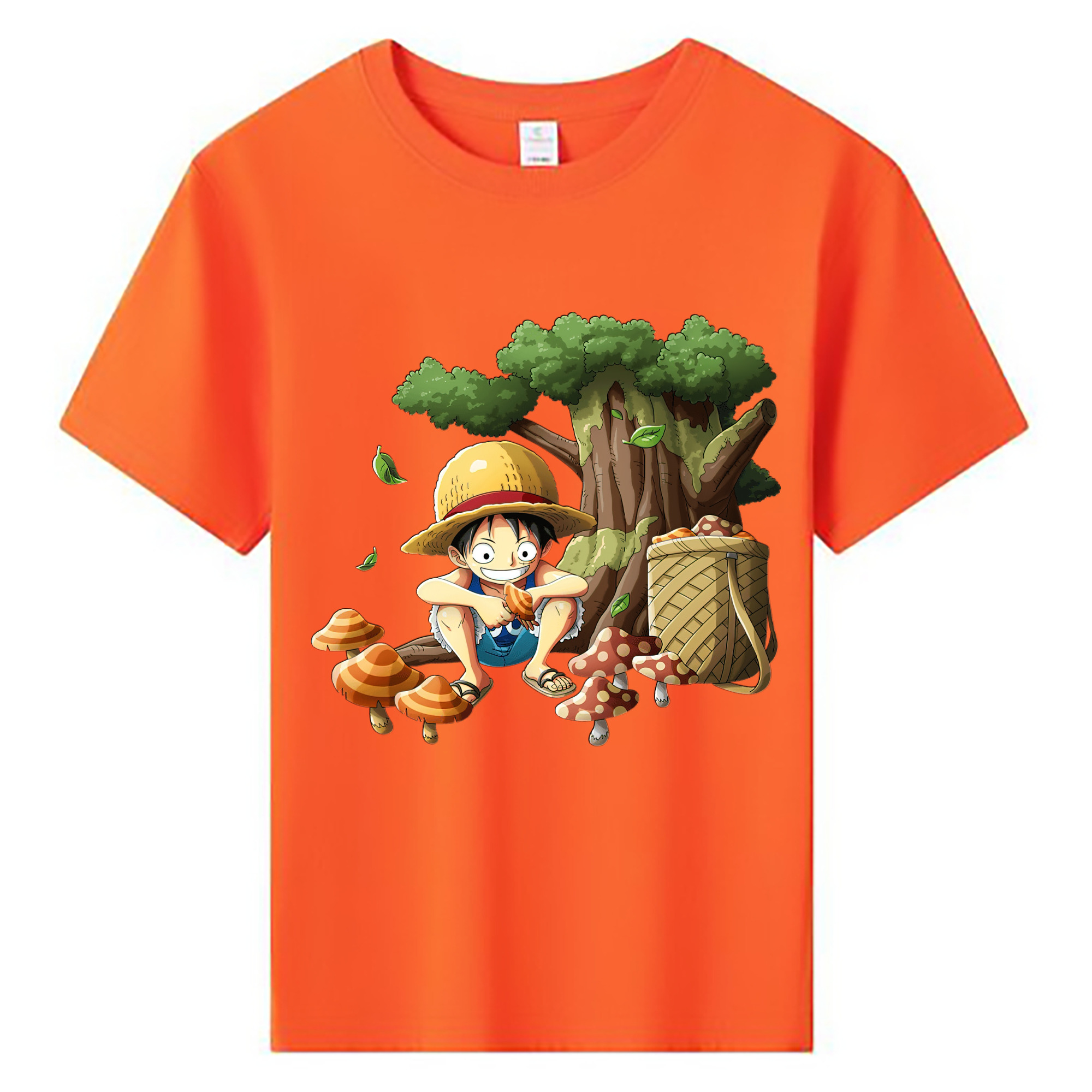 （画像用） ワンピース モンキー・D・ルフィ ONE PIECE Monkey D. Luffy 綿100％キッズTシャツ（フロントプリント）