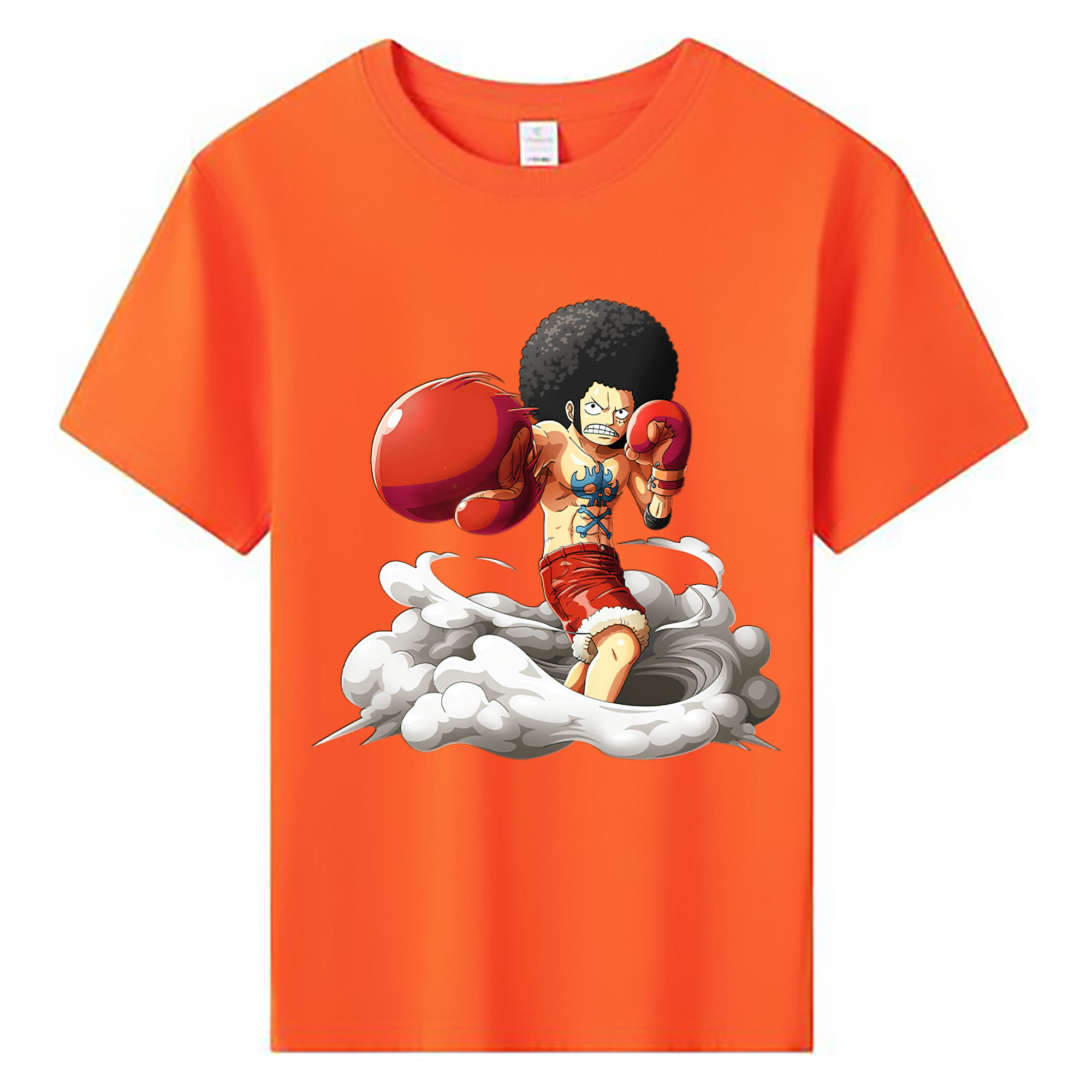 ワンピース モンキー・D・ルフィ ONE PIECE Monkey D. Luffy 綿100％キッズTシャツ（フロントプリント）
