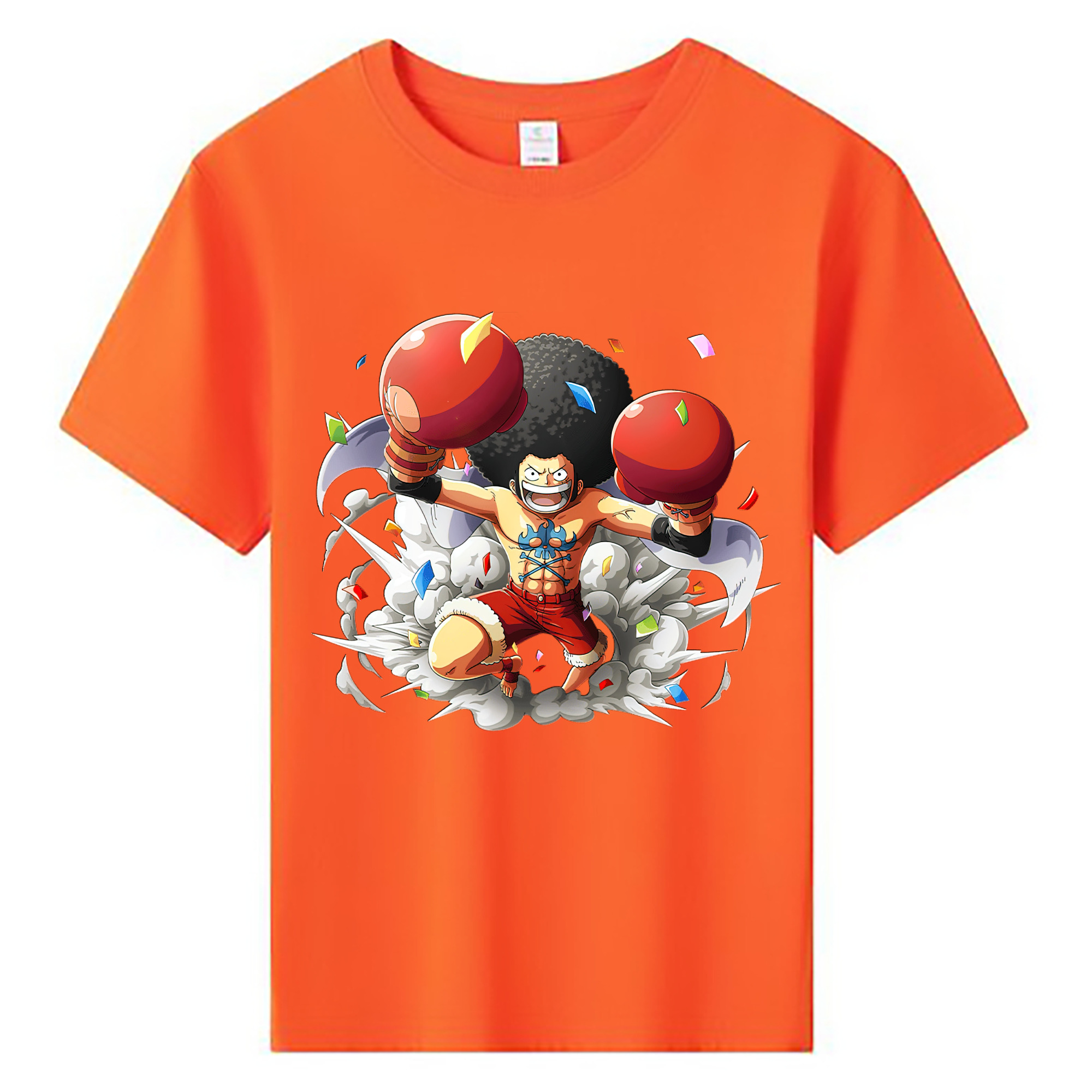 ワンピース モンキー・D・ルフィ ONE PIECE Monkey D. Luffy 綿100％キッズTシャツ（フロントプリント）