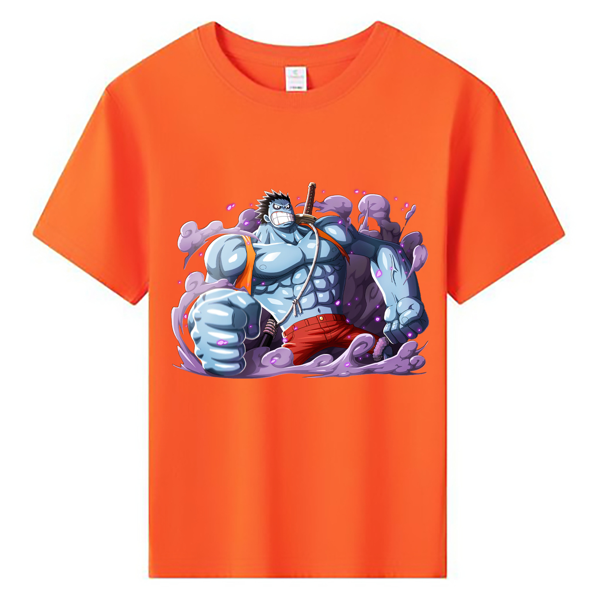 ワンピース モンキー・D・ルフィ ONE PIECE Monkey D. Luffy 綿100％キッズTシャツ（フロントプリント）