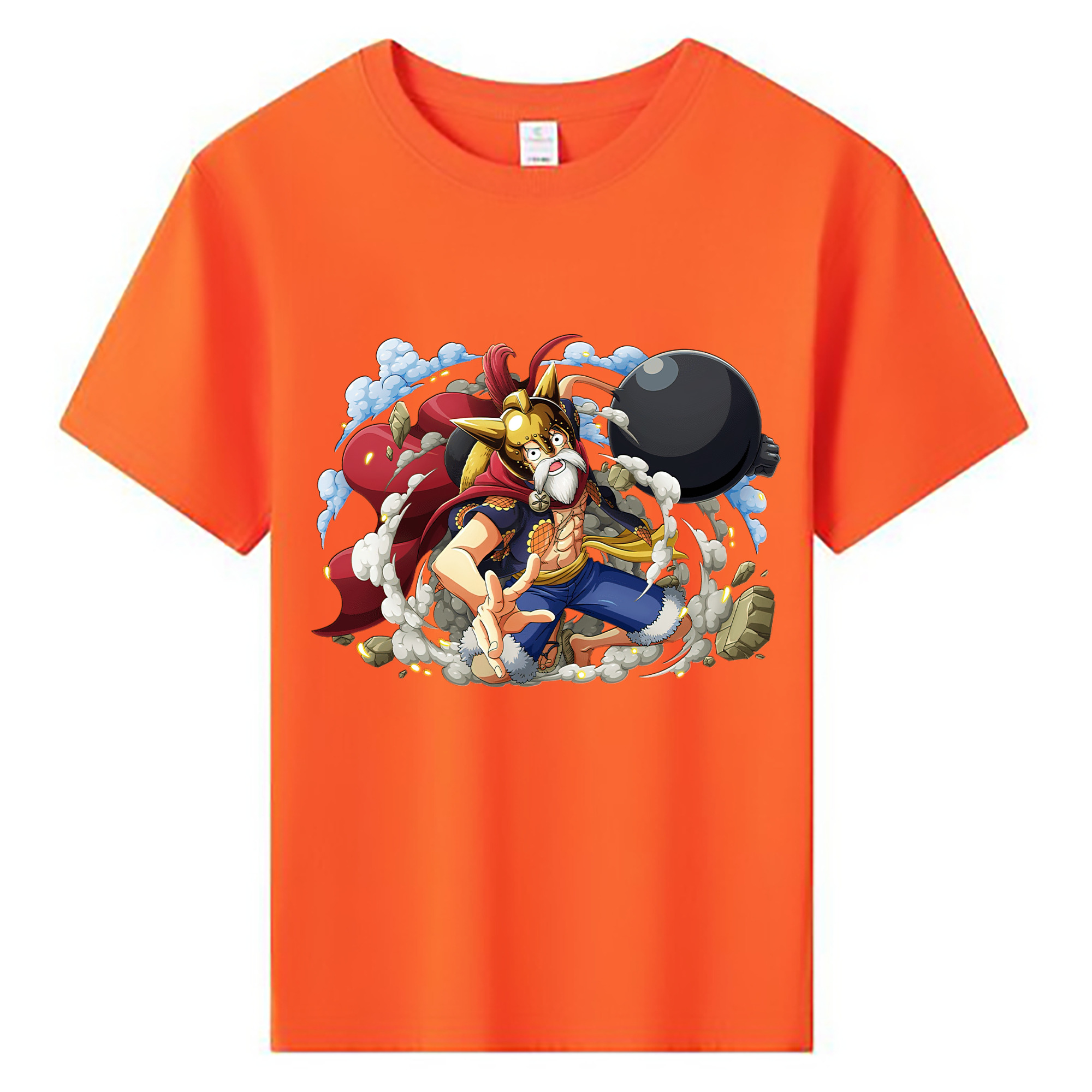 ワンピース モンキー・D・ルフィ ONE PIECE Monkey D. Luffy 綿100％キッズTシャツ（フロントプリント）