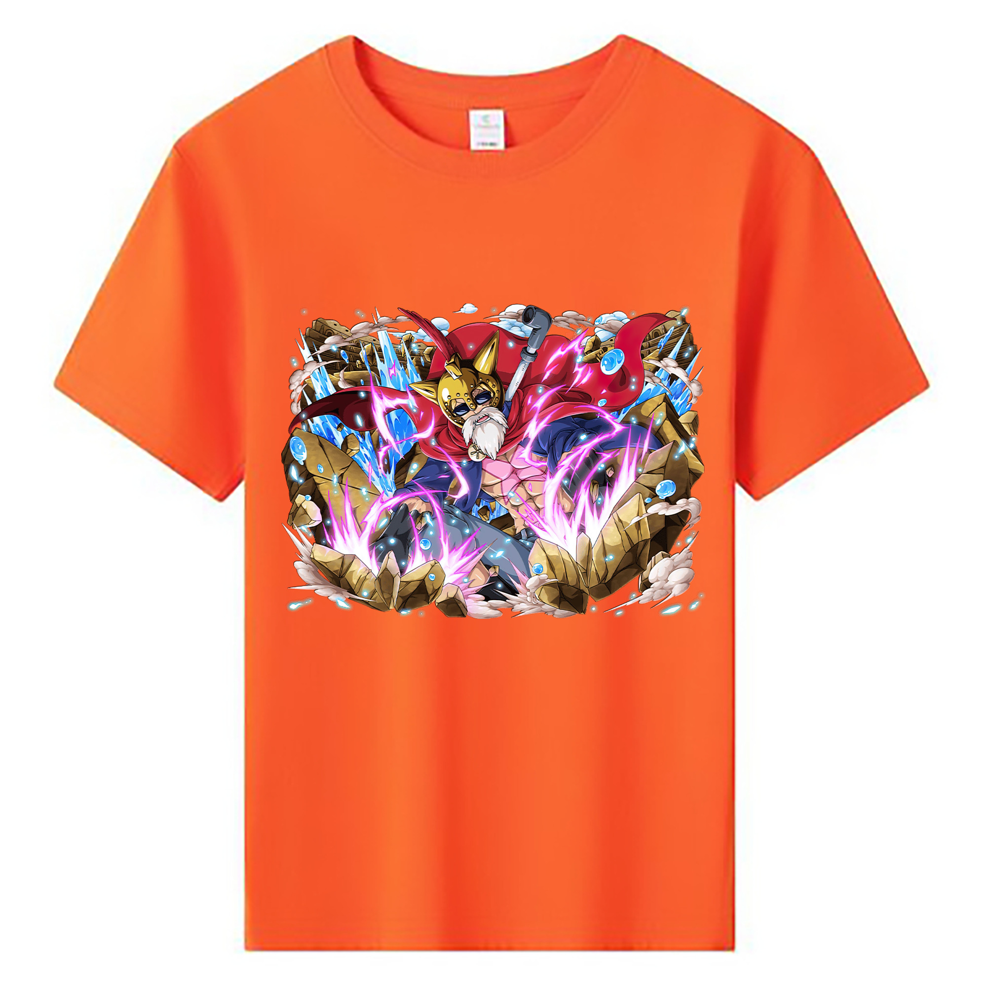 ワンピース モンキー・D・ルフィ ONE PIECE Monkey D. Luffy 綿100％キッズTシャツ（フロントプリント）