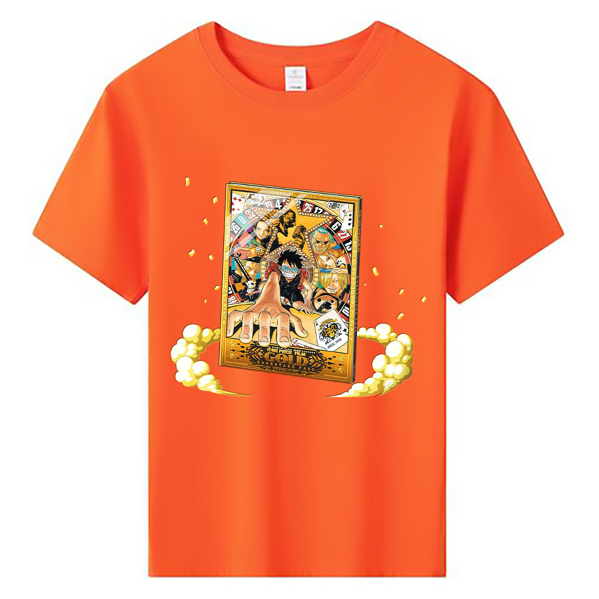 ワンピース モンキー・D・ルフィ ONE PIECE Monkey D. Luffy 綿100％キッズTシャツ（フロントプリント）