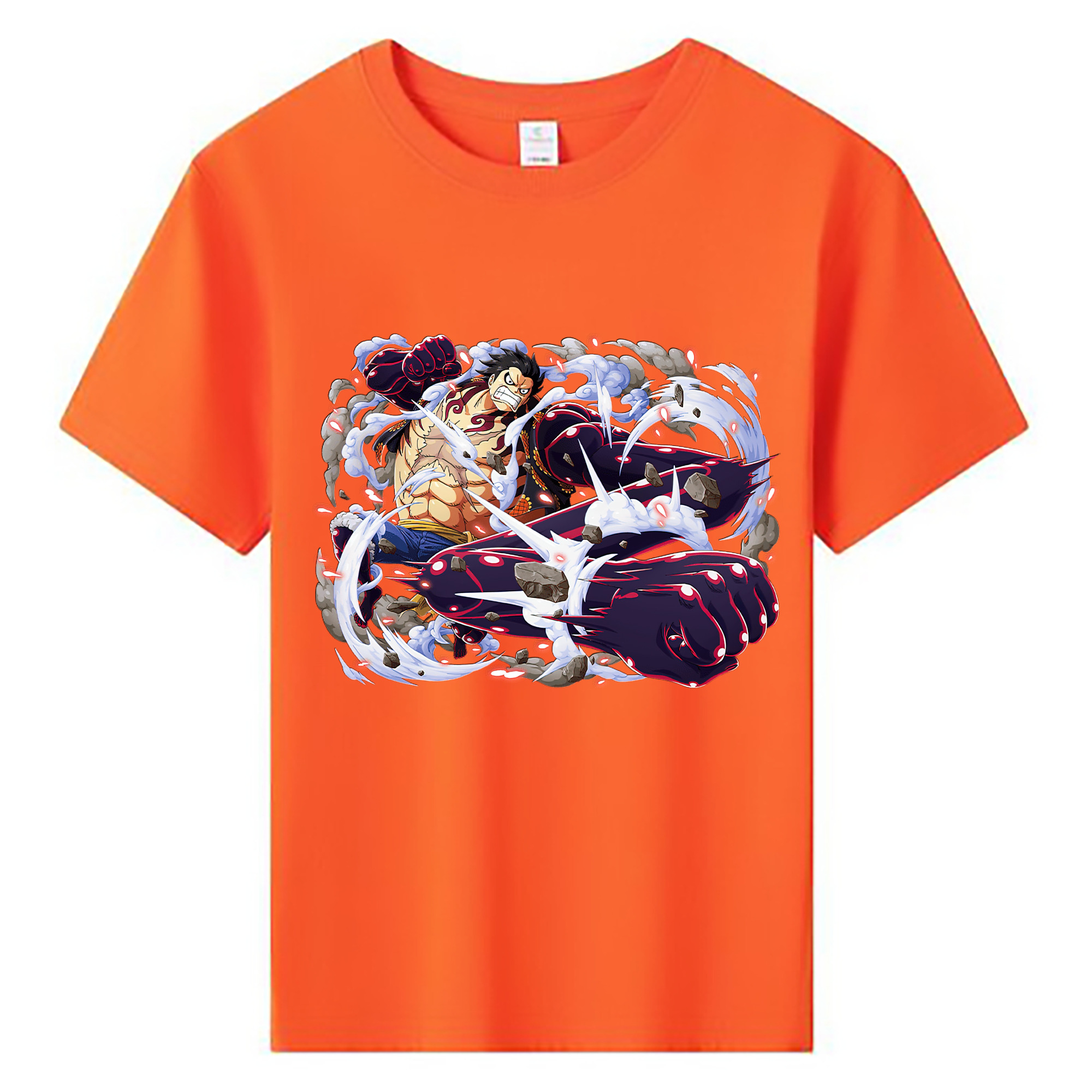 ワンピース モンキー・D・ルフィ ONE PIECE Monkey D. Luffy 綿100％キッズTシャツ（フロントプリント）