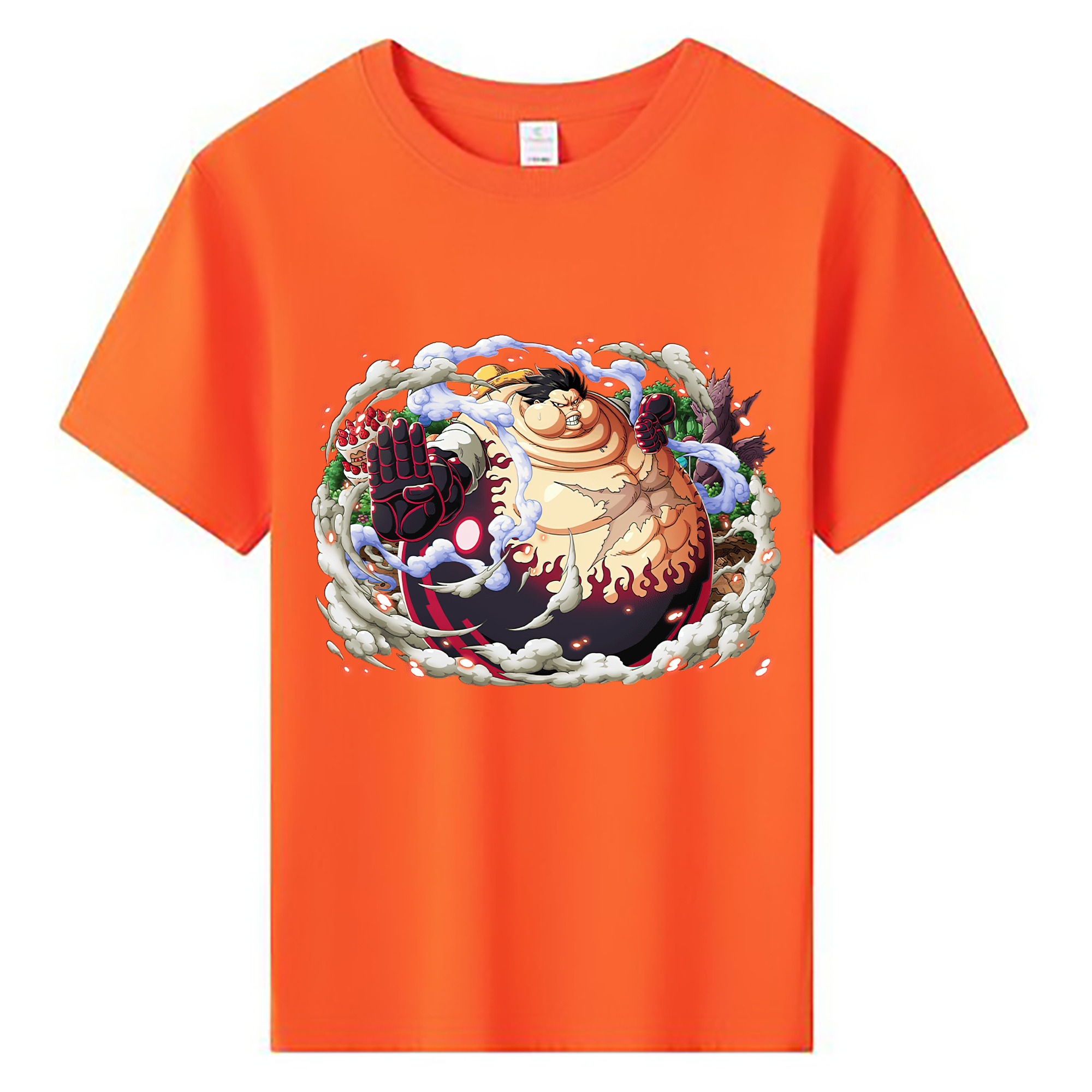 ワンピース モンキー・D・ルフィ ONE PIECE Monkey D. Luffy 綿100％キッズTシャツ（フロントプリント）