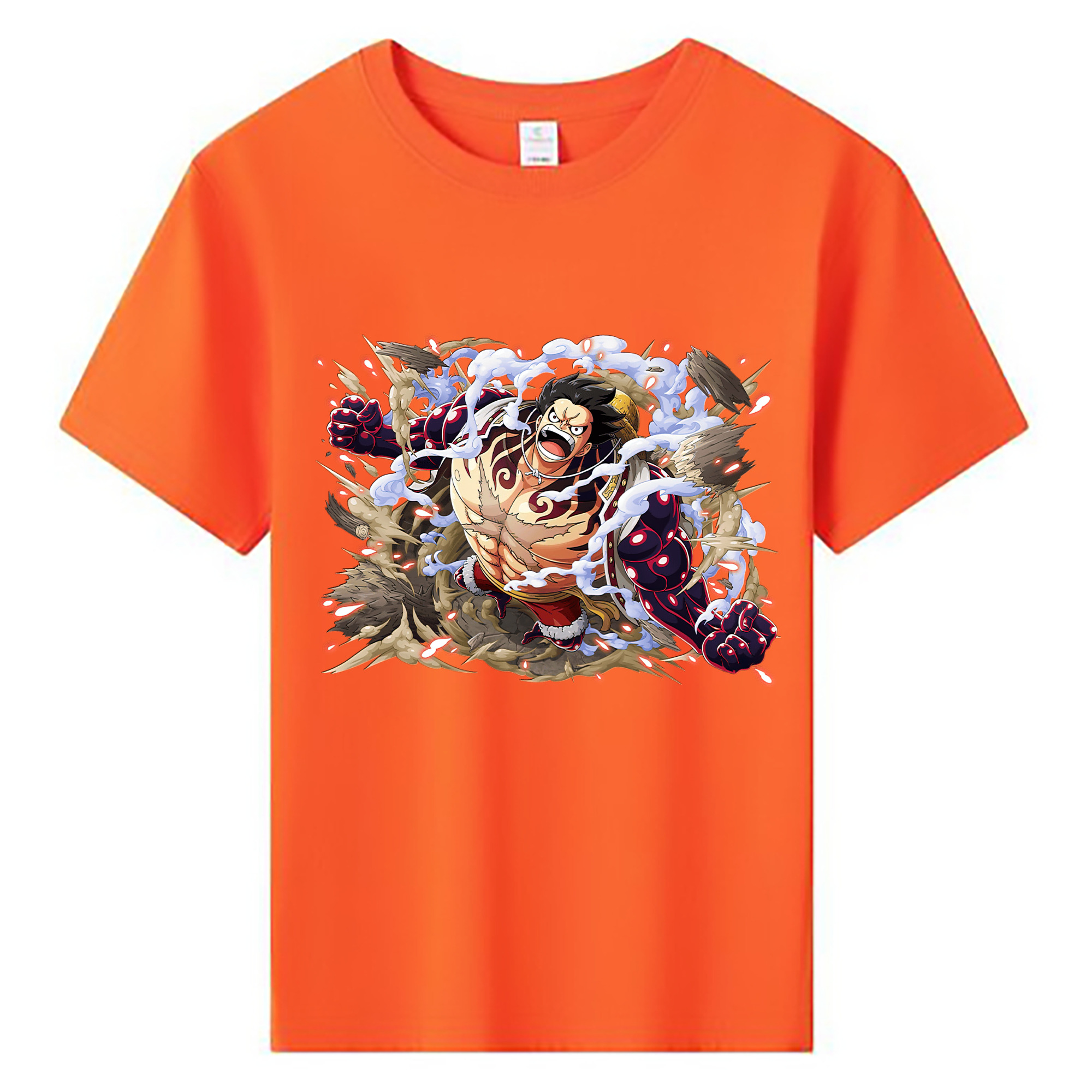 ワンピース モンキー・D・ルフィ ONE PIECE Monkey D. Luffy 綿100％キッズTシャツ（フロントプリント）