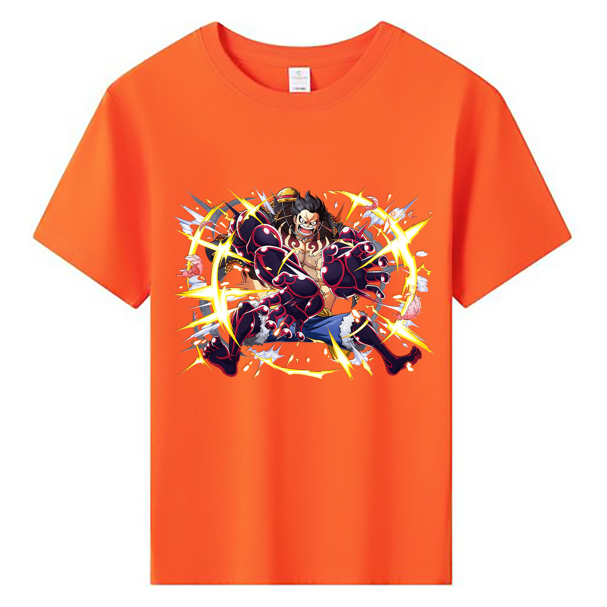 ワンピース モンキー・D・ルフィ ONE PIECE Monkey D. Luffy 綿100％キッズTシャツ（フロントプリント）