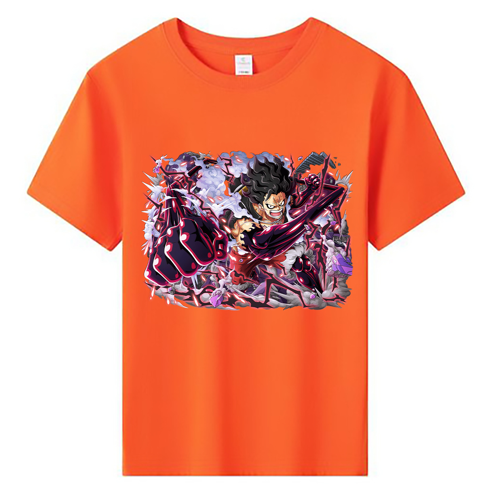 ワンピース モンキー・D・ルフィ ONE PIECE Monkey D. Luffy 綿100％キッズTシャツ（フロントプリント）