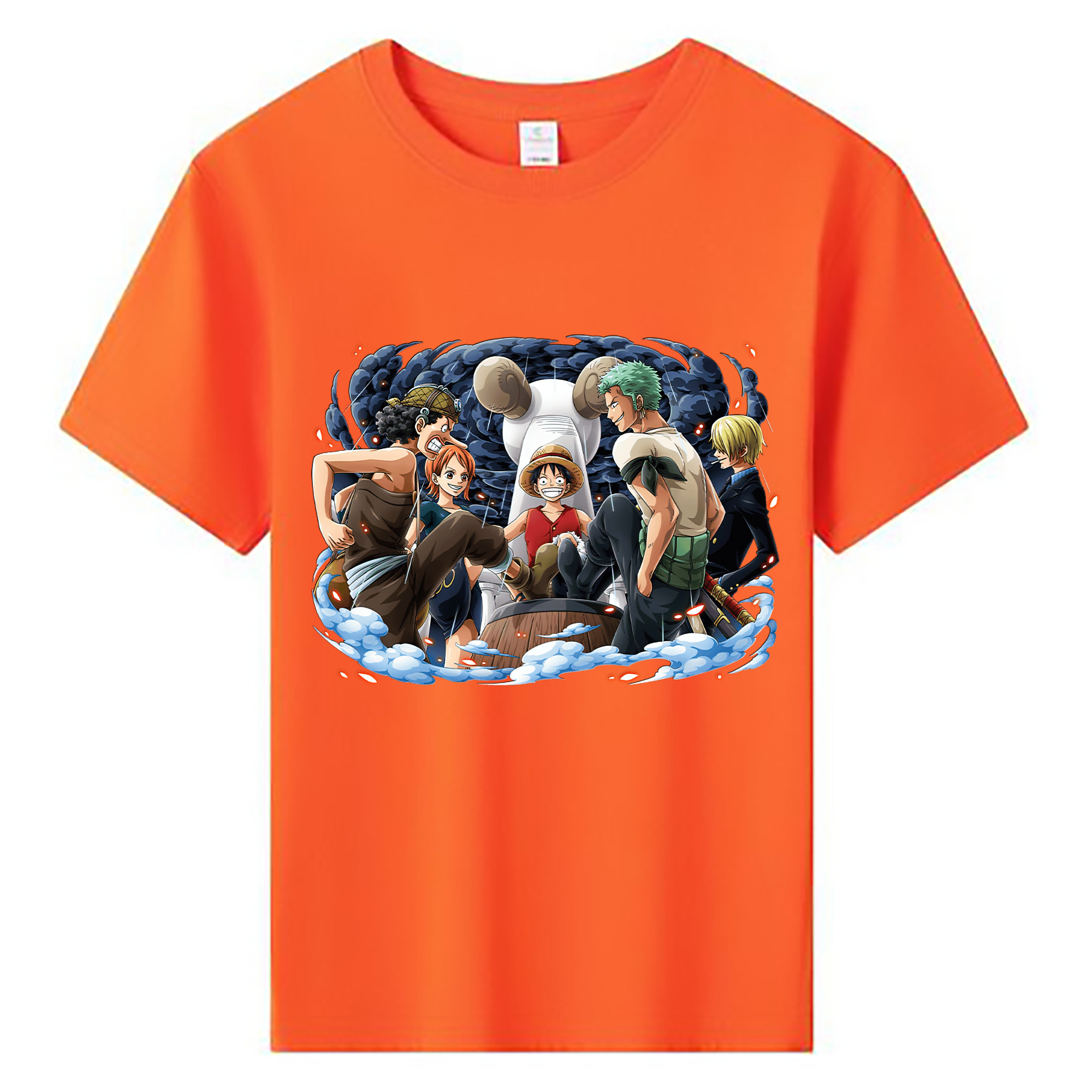 ワンピース モンキー・D・ルフィ ONE PIECE Monkey D. Luffy 綿100％キッズTシャツ（フロントプリント）