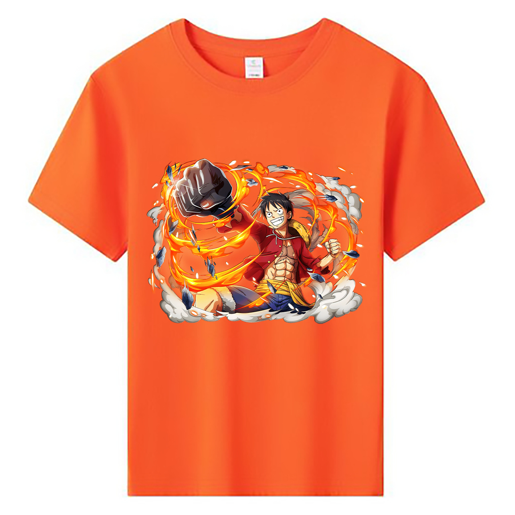 ワンピース モンキー・D・ルフィ ONE PIECE Monkey D. Luffy 綿100％キッズTシャツ（フロントプリント）
