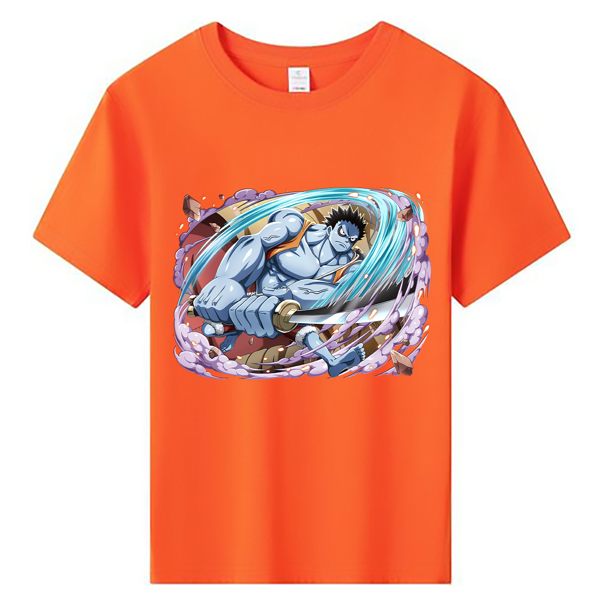 ワンピース モンキー・D・ルフィ ONE PIECE Monkey D. Luffy 綿100％キッズTシャツ（フロントプリント）