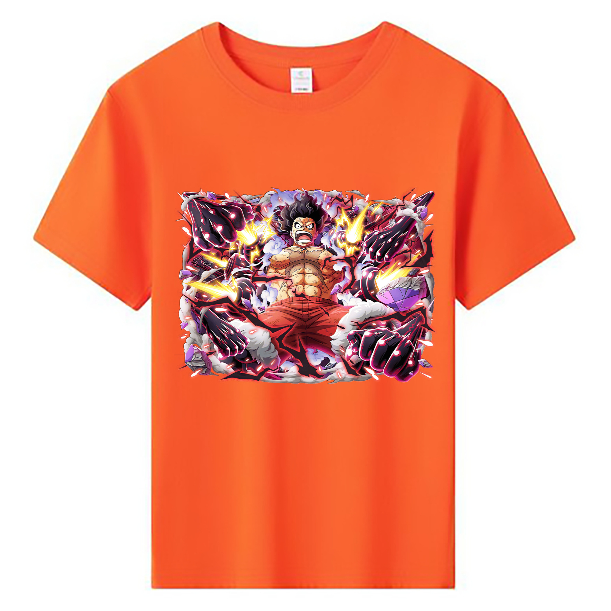 ワンピース モンキー・D・ルフィ ONE PIECE Monkey D. Luffy 綿100％キッズTシャツ（フロントプリント）