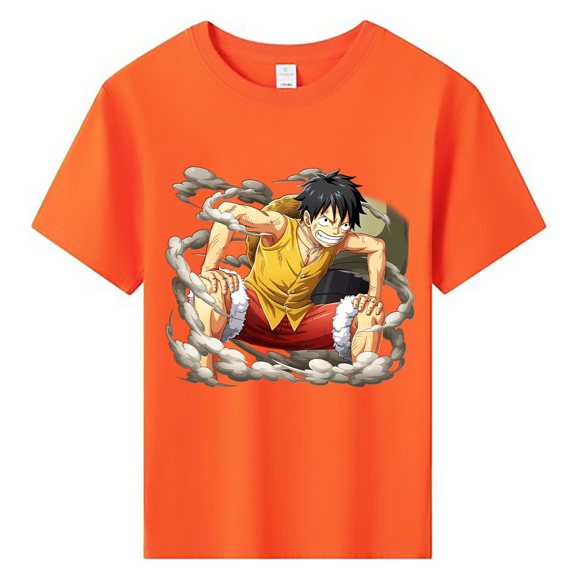 ワンピース モンキー・D・ルフィ ONE PIECE Monkey D. Luffy 綿100％キッズTシャツ（フロントプリント）