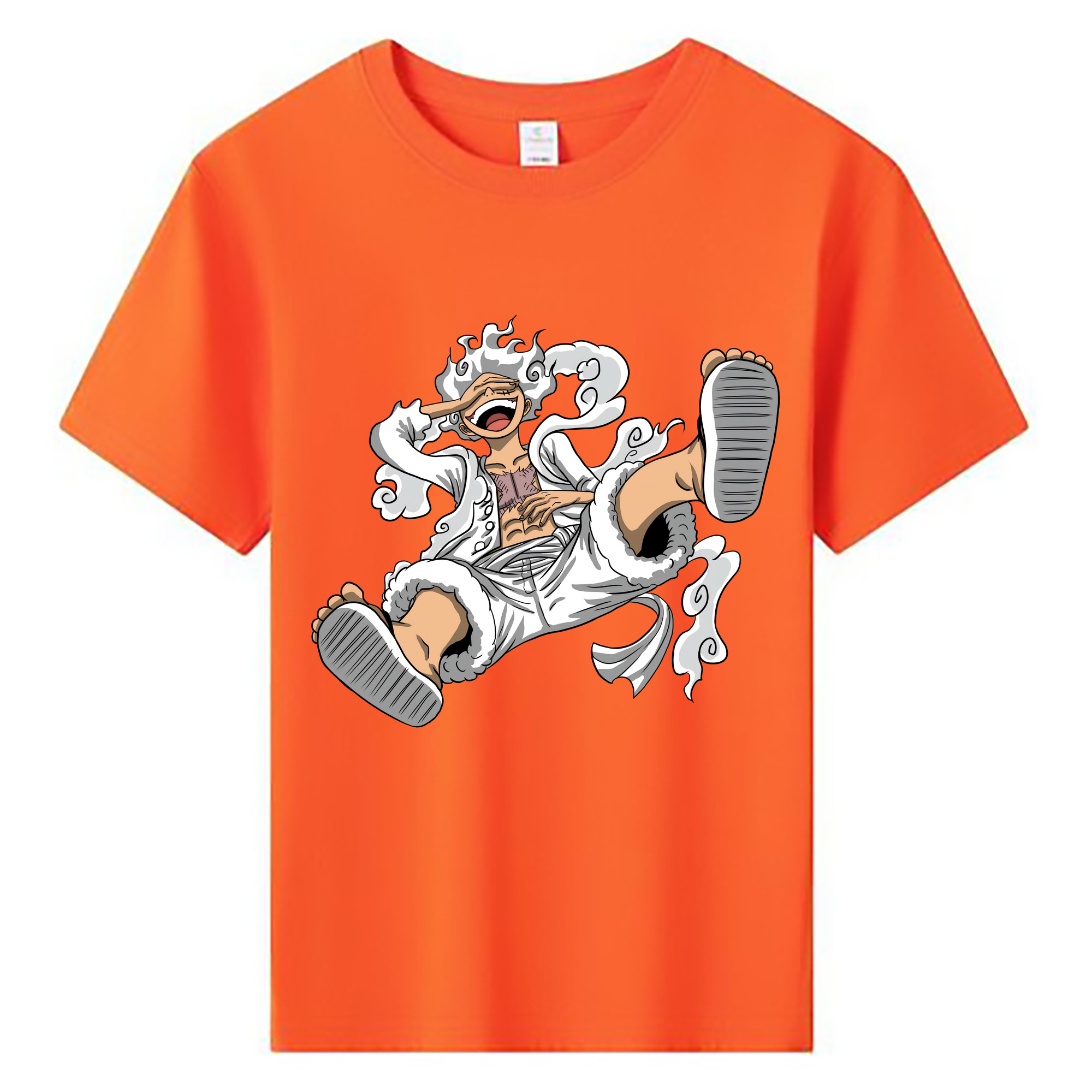 ワンピース モンキー・D・ルフィ ONE PIECE Monkey D. Luffy 綿100％キッズTシャツ（フロントプリント）