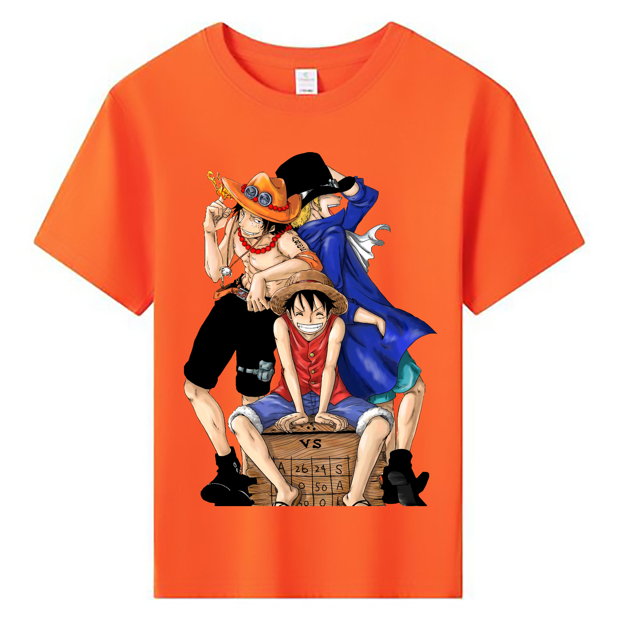 ワンピース モンキー・D・ルフィ ONE PIECE Monkey D. Luffy 綿100％キッズTシャツ（フロントプリント）