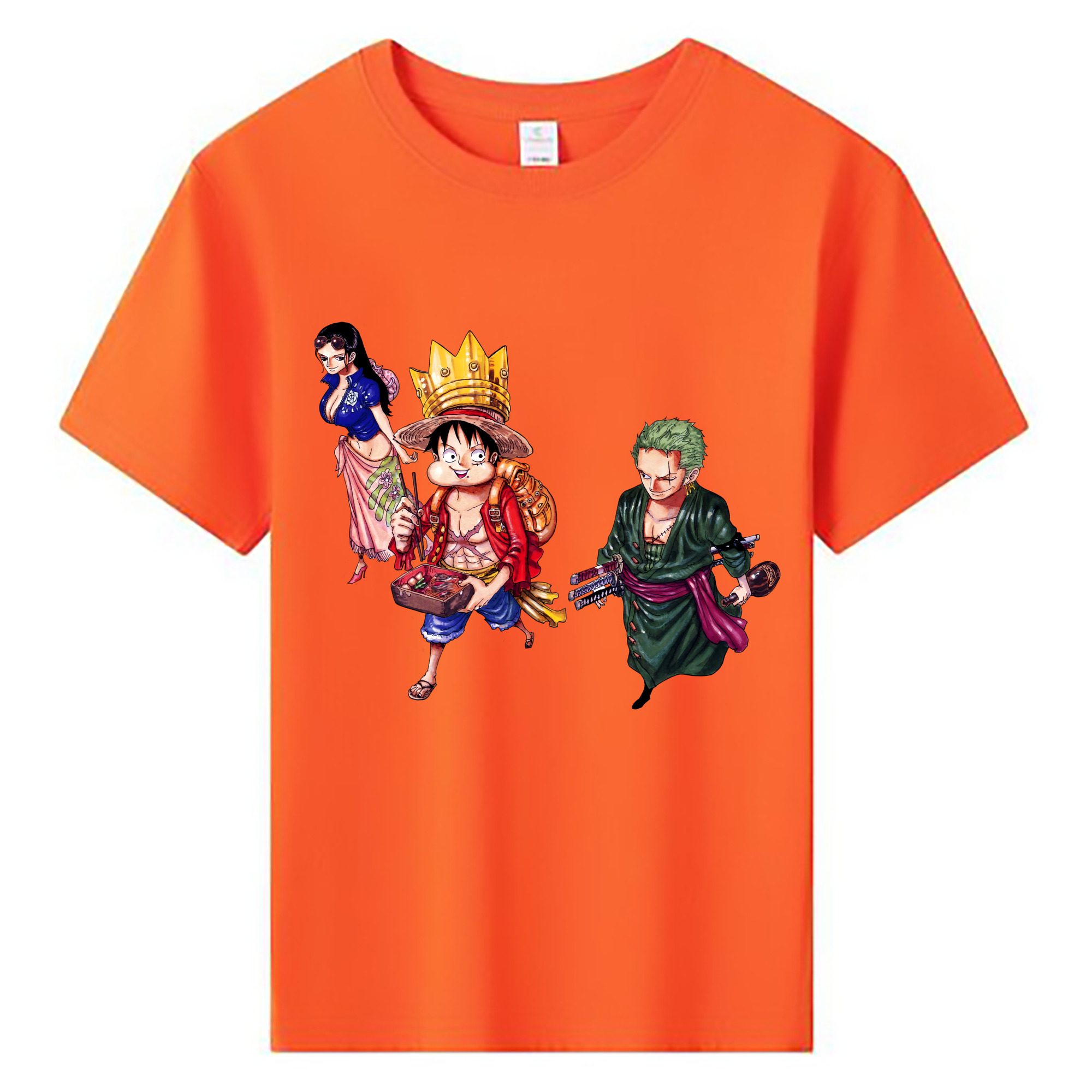 ワンピース モンキー・D・ルフィ ONE PIECE Monkey D. Luffy 綿100％キッズTシャツ（フロントプリント）