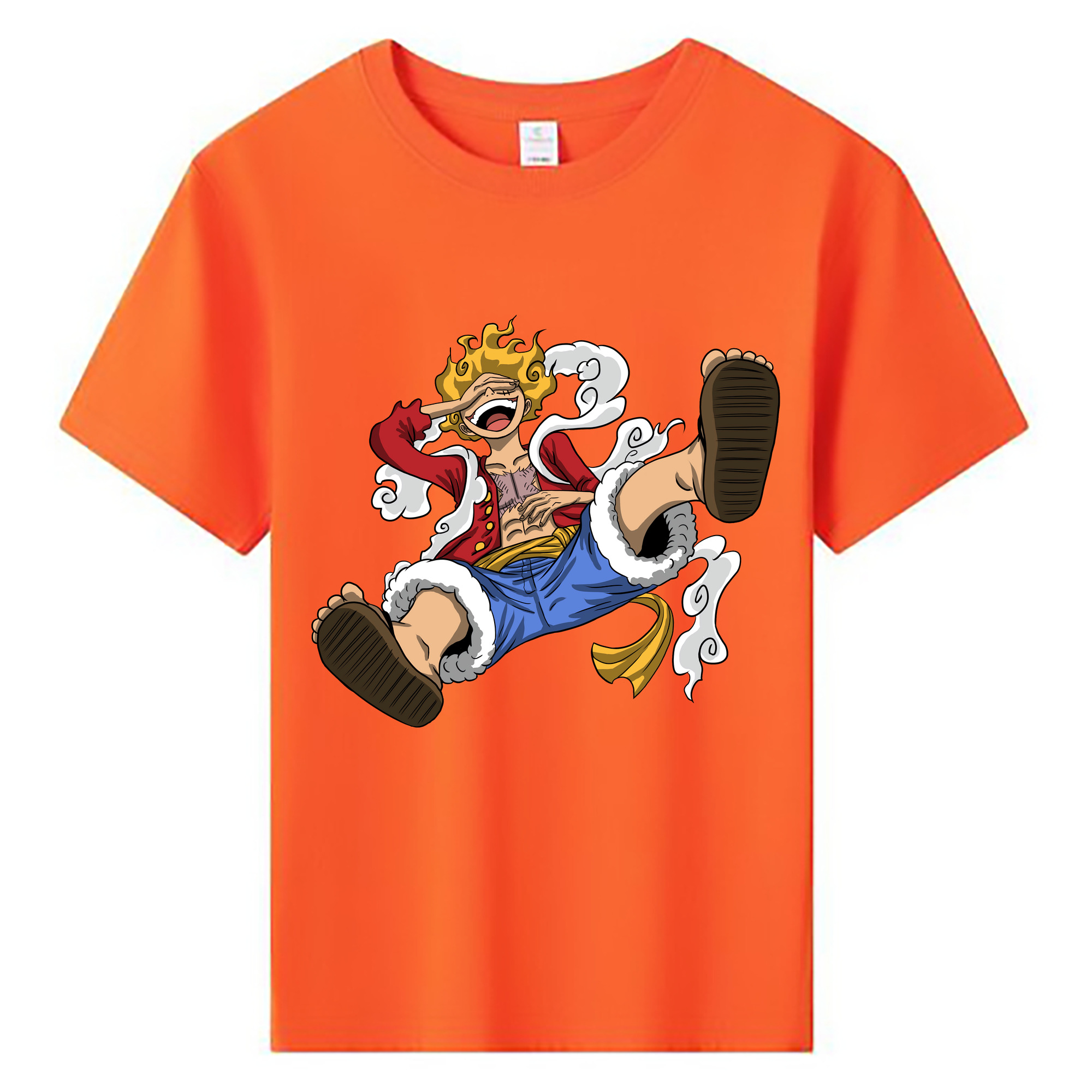 ワンピース モンキー・D・ルフィ ONE PIECE Monkey D. Luffy 綿100％キッズTシャツ（フロントプリント）