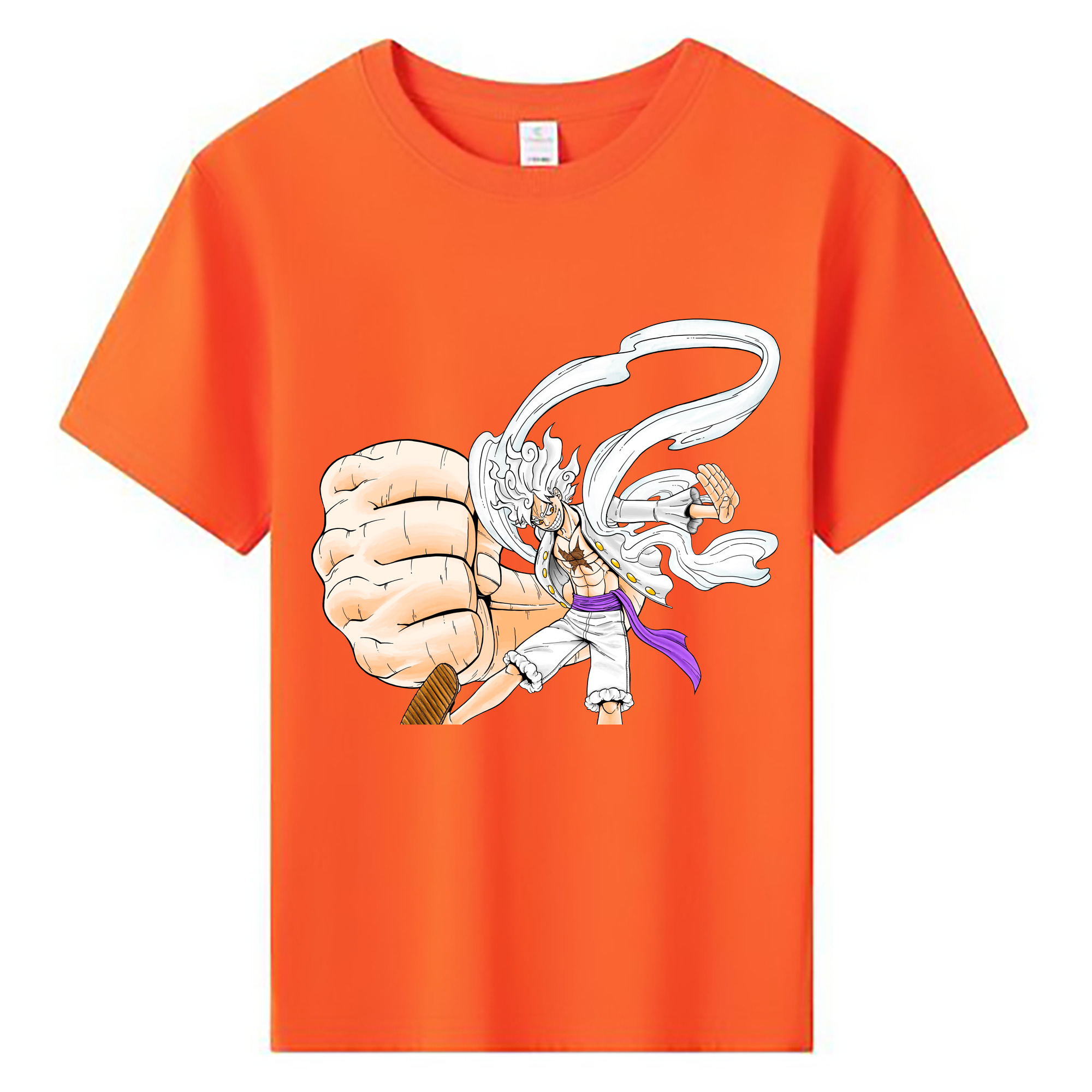 ワンピース モンキー・D・ルフィ ONE PIECE Monkey D. Luffy 綿100％キッズTシャツ（フロントプリント）