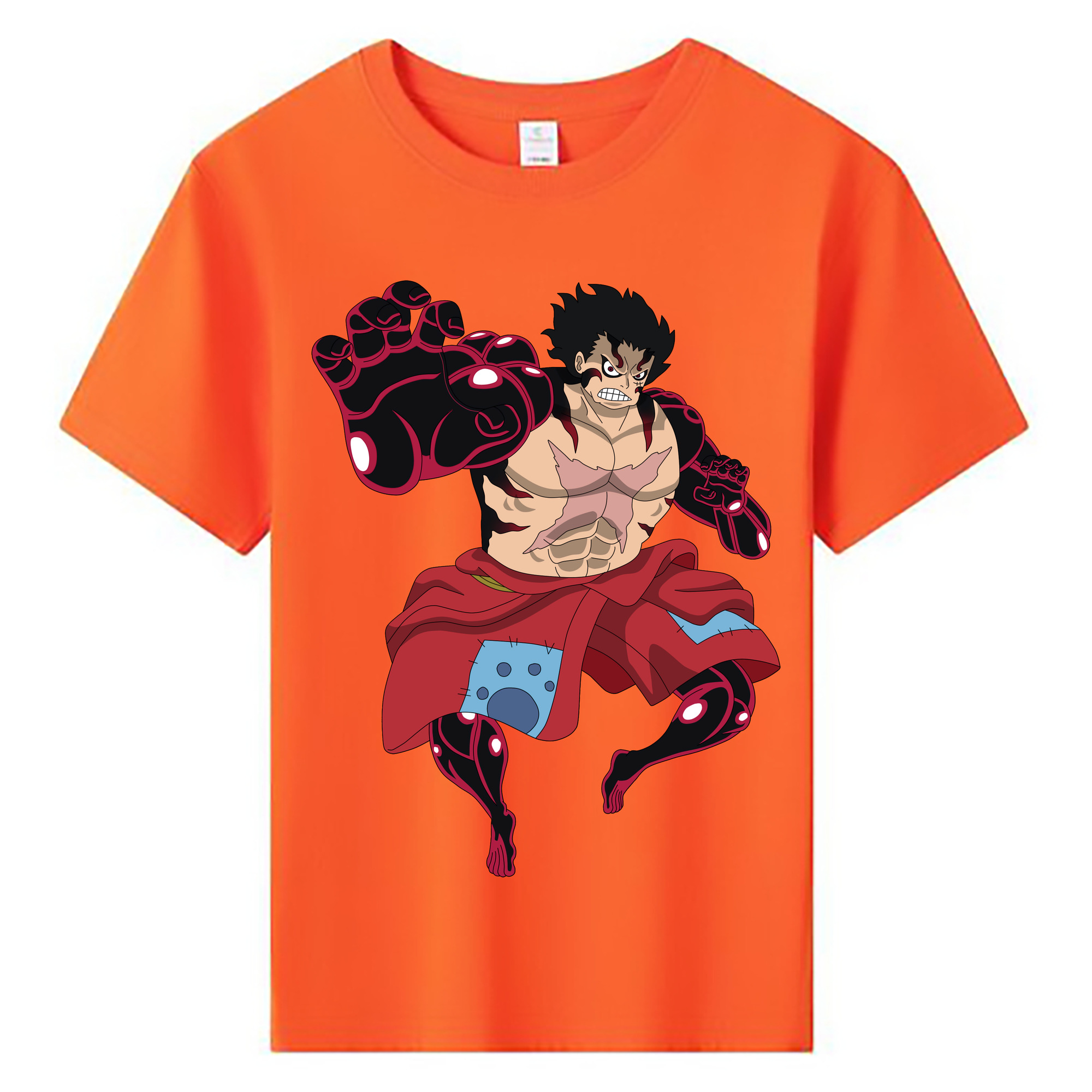 ワンピース モンキー・D・ルフィ ONE PIECE Monkey D. Luffy 綿100％キッズTシャツ（フロントプリント）