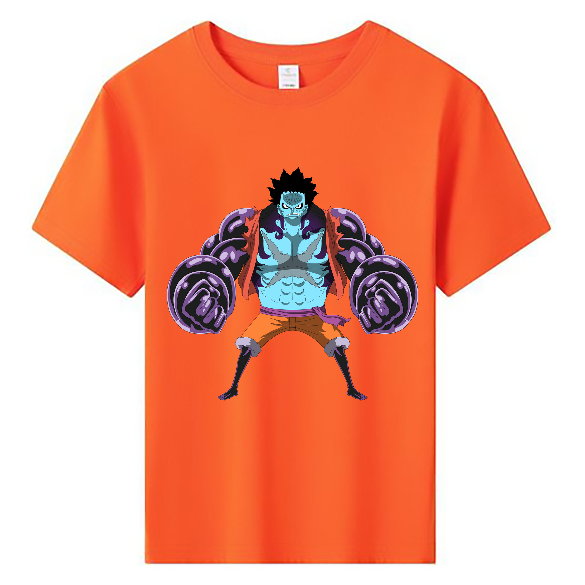 ワンピース モンキー・D・ルフィ ONE PIECE Monkey D. Luffy 綿100％キッズTシャツ（フロントプリント）