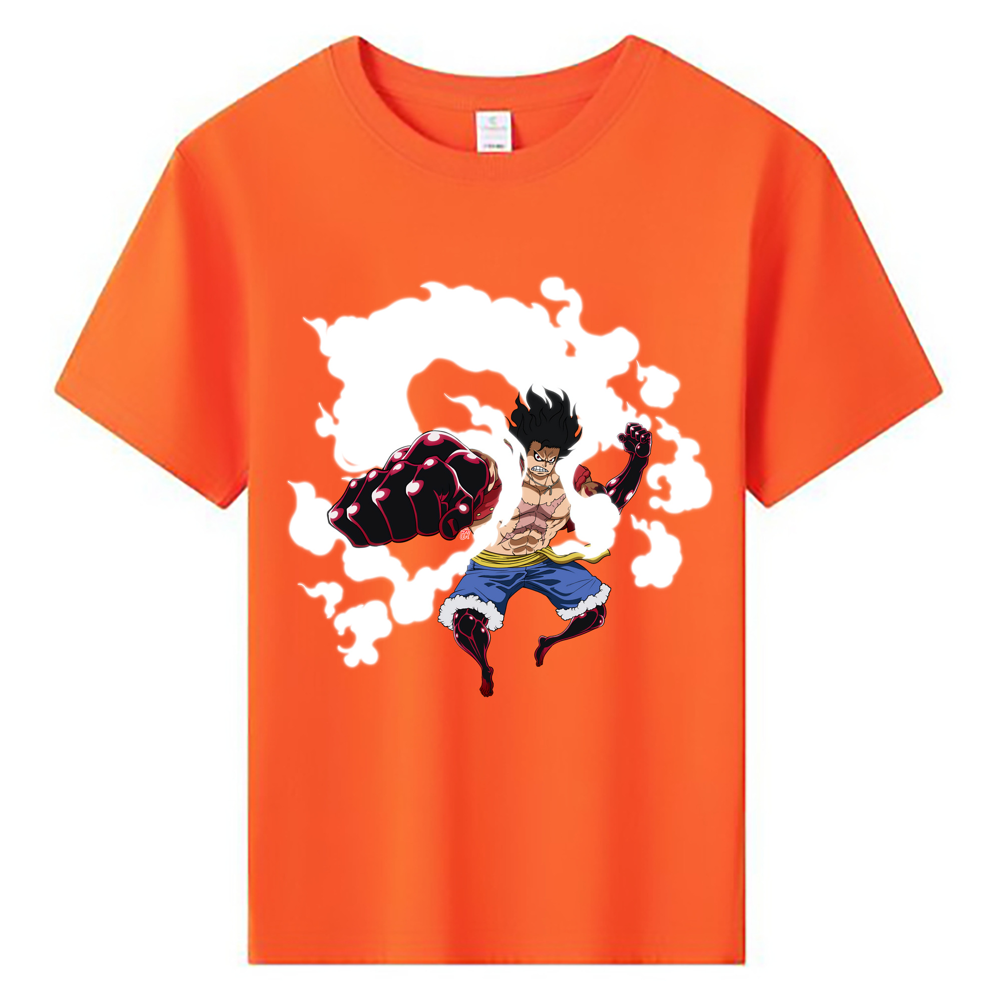 ワンピース モンキー・D・ルフィ ONE PIECE Monkey D. Luffy 綿100％キッズTシャツ（フロントプリント）