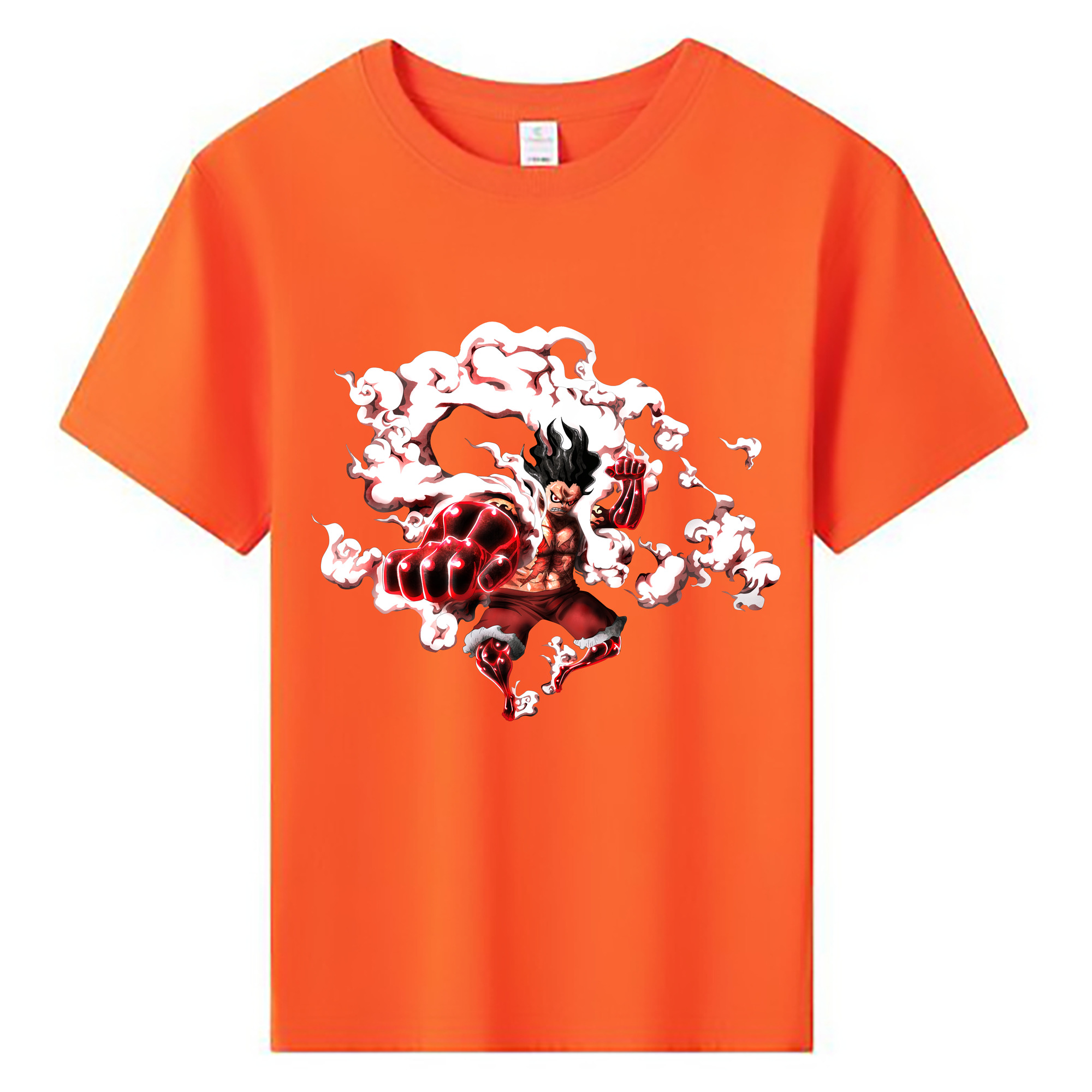 ワンピース モンキー・D・ルフィ ONE PIECE Monkey D. Luffy 綿100％キッズTシャツ（フロントプリント）