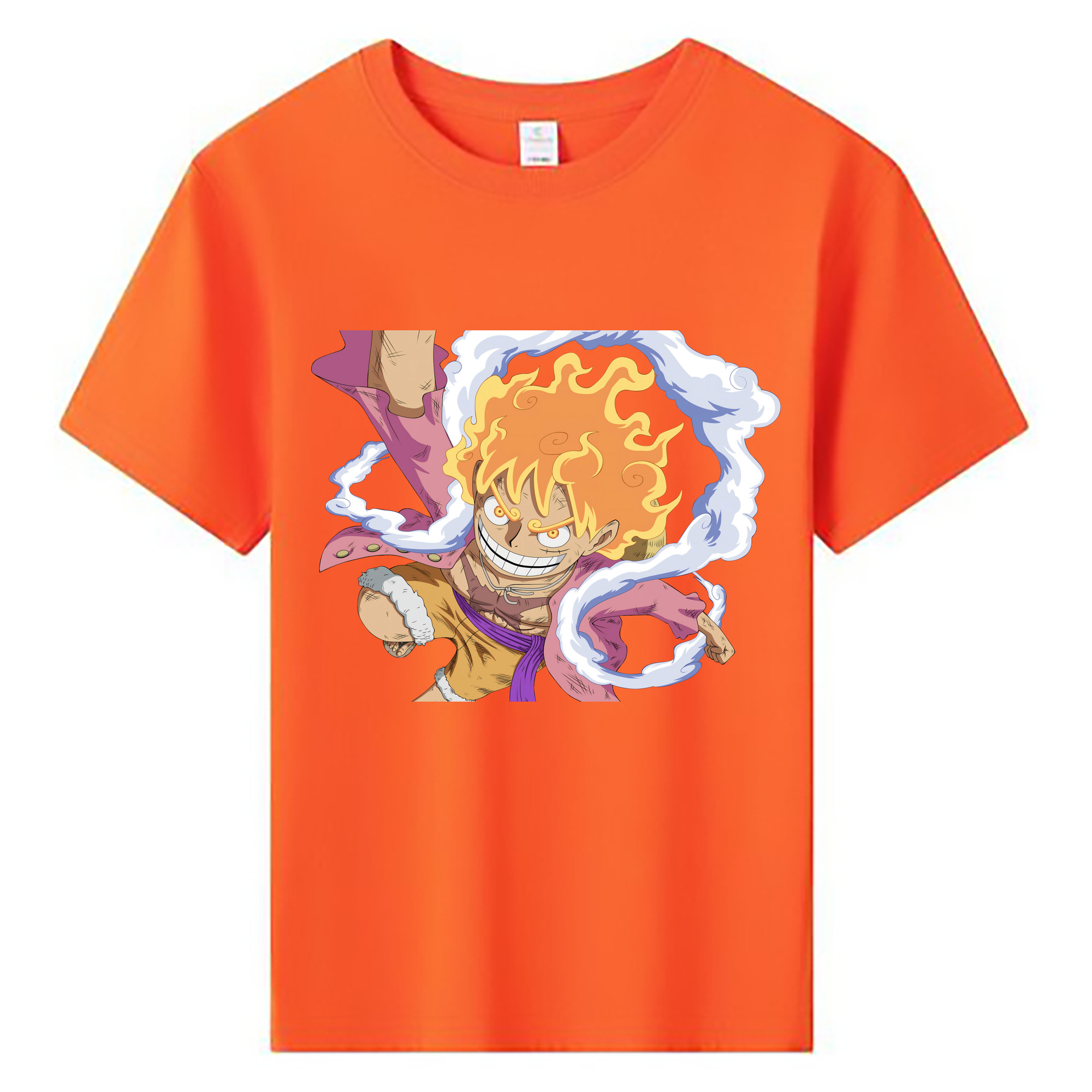 ワンピース モンキー・D・ルフィ ONE PIECE Monkey D. Luffy 綿100％キッズTシャツ（フロントプリント）