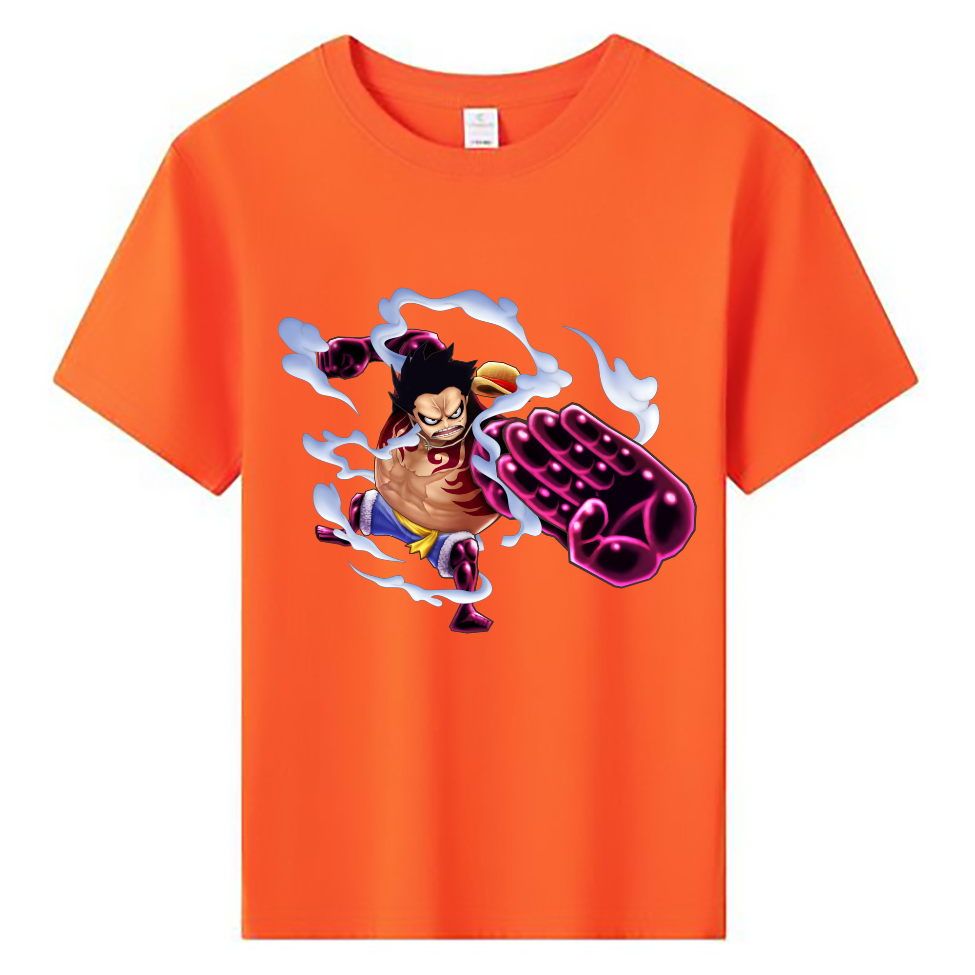 ワンピース モンキー・D・ルフィ ONE PIECE Monkey D. Luffy 綿100％キッズTシャツ（フロントプリント）